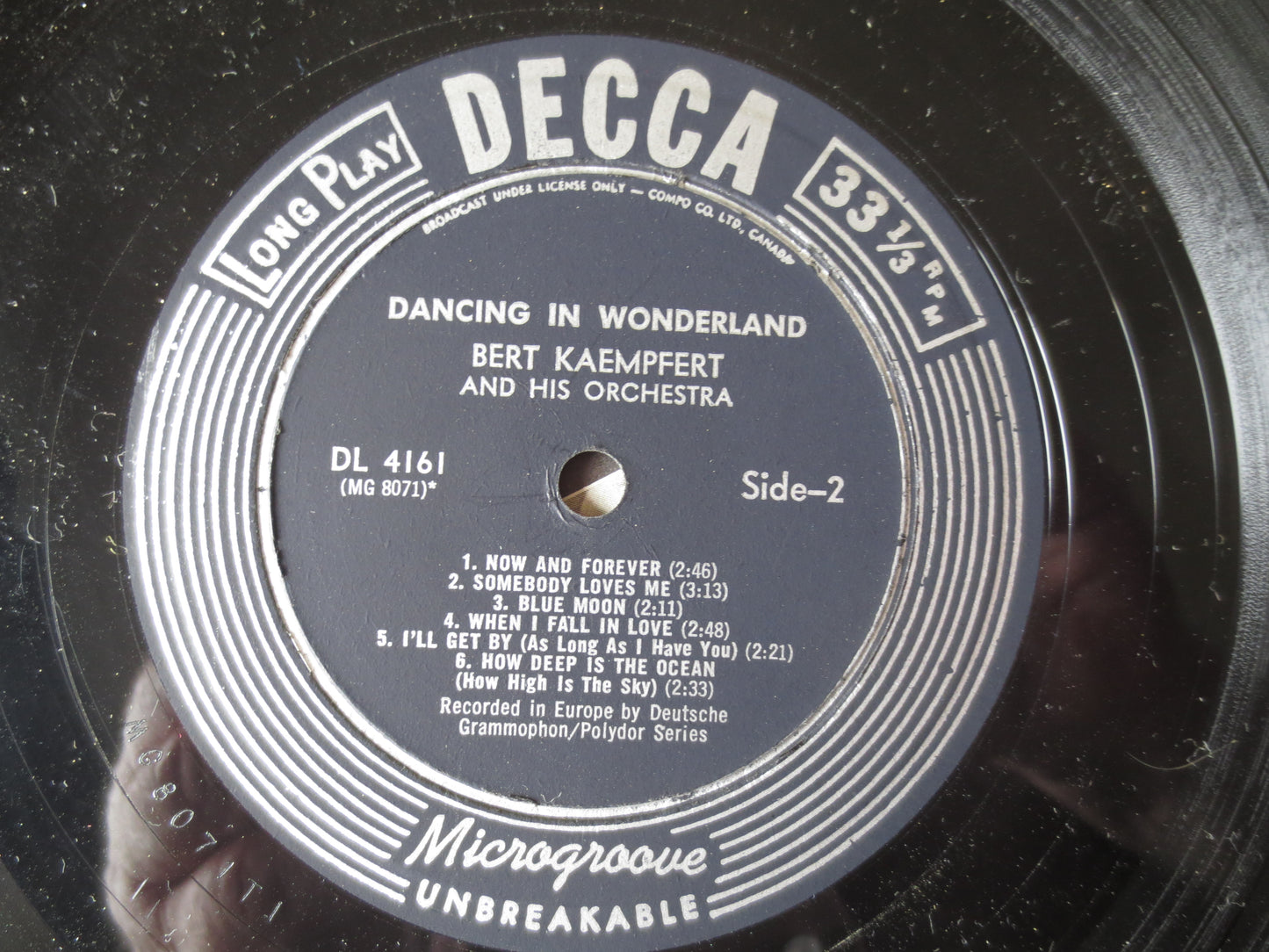 BERT KAEMPFERT, DANCING in Wonderland, Bert Kaempfert Album, Jazz Records, Jazz Album, Bert Kaempfert Music, 1961 Records