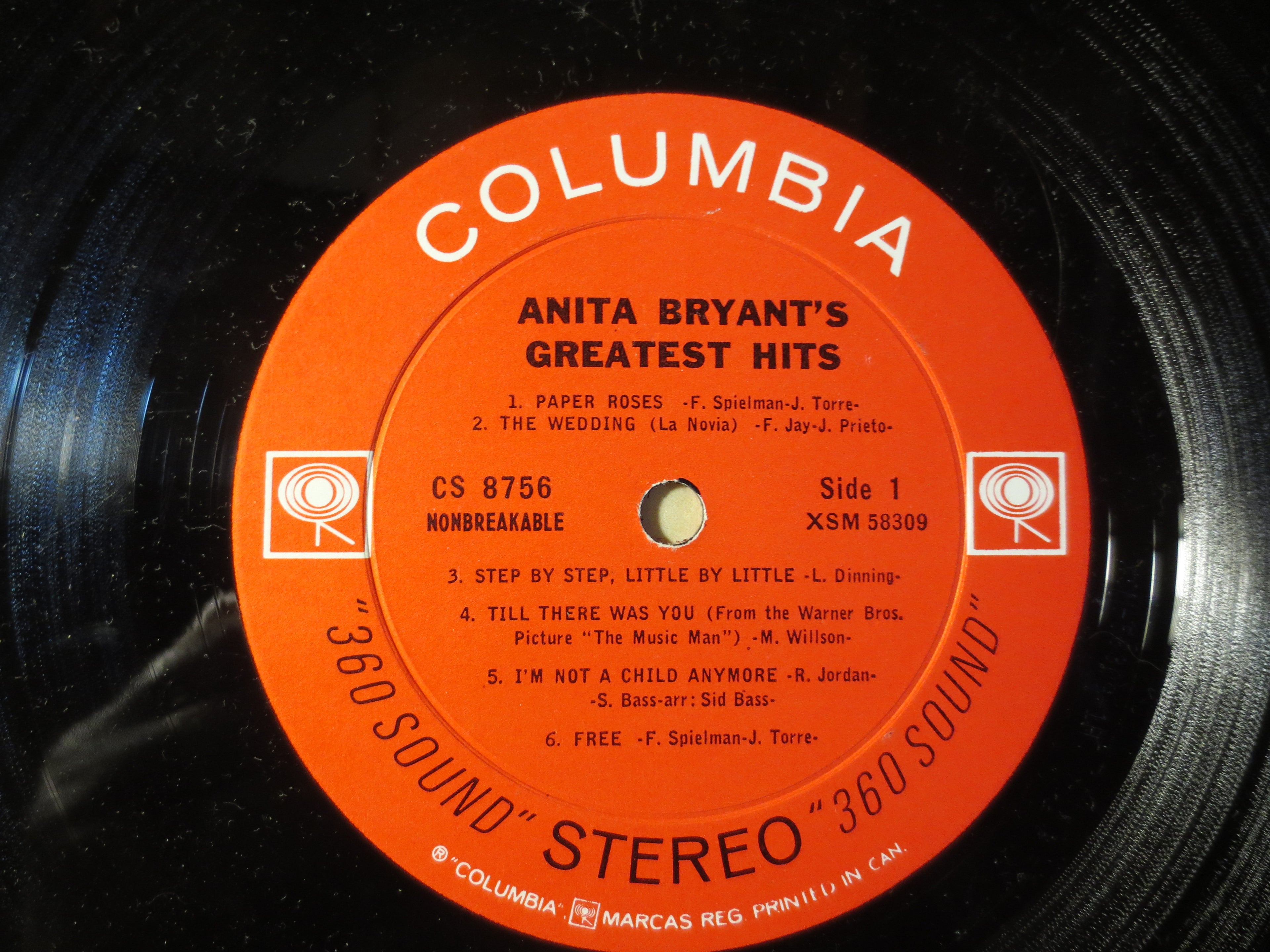 Anita Bryant – Greatest Hits (1963) Vinyl LP