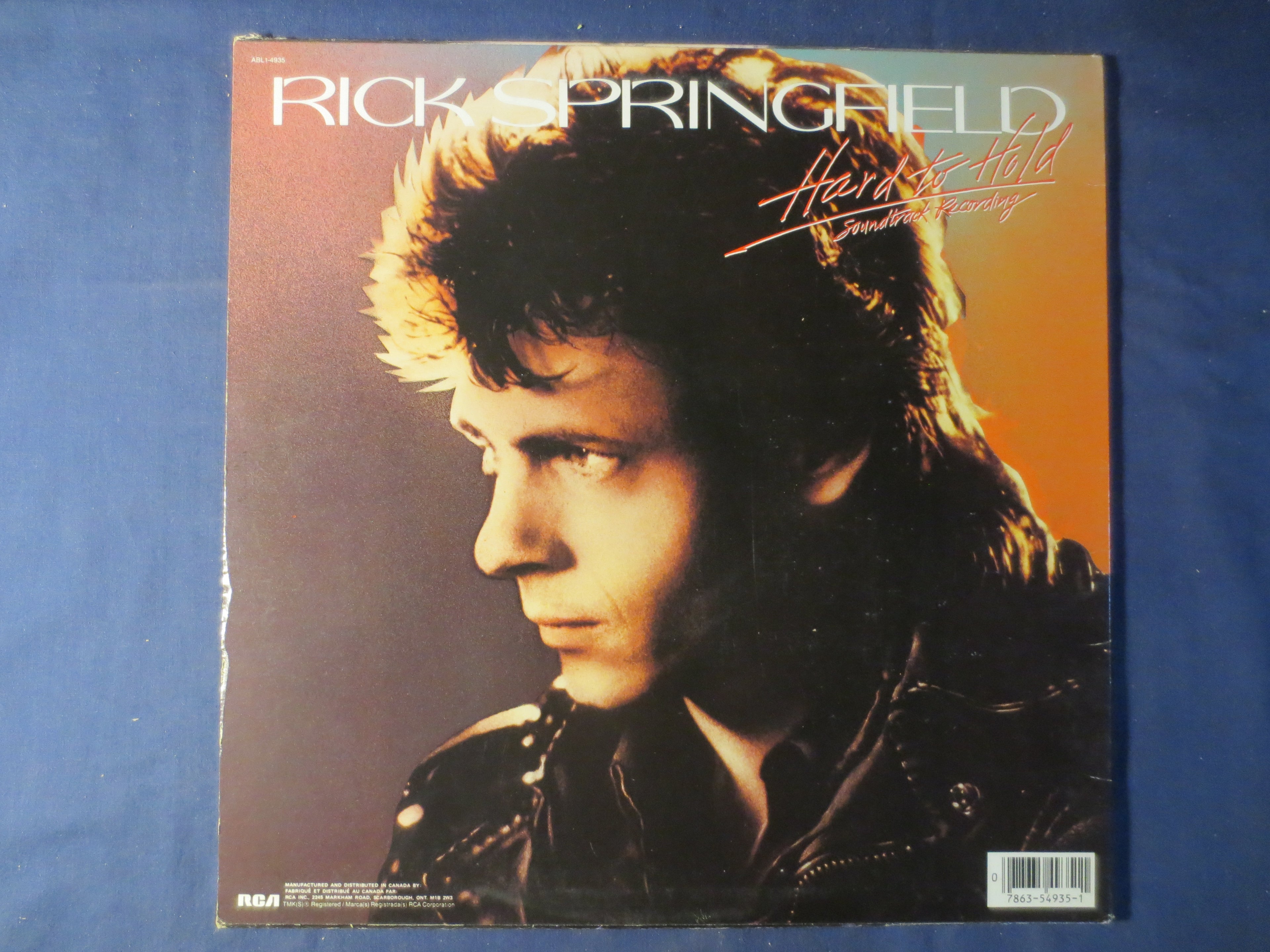 Rick Springfield – Hard to Hold (1984) Vinyl LP