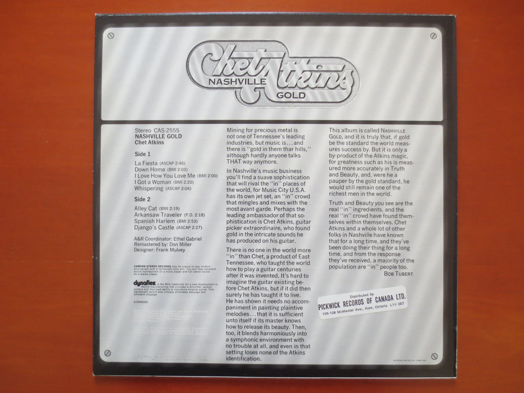 Chet Atkins – Nashville Gold (1972) Vinyl LP