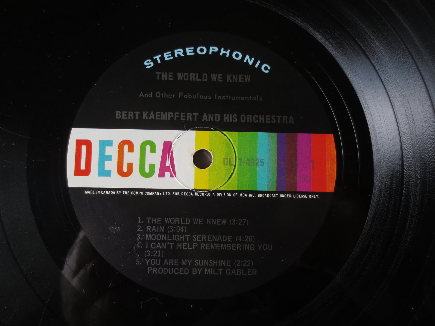 BERT KAEMPFERT, The WORLD We Knew, Bert Kaempfert Album, Jazz Records, Jazz Albums, Bert Kaempfert Music, lps, 1967 Records