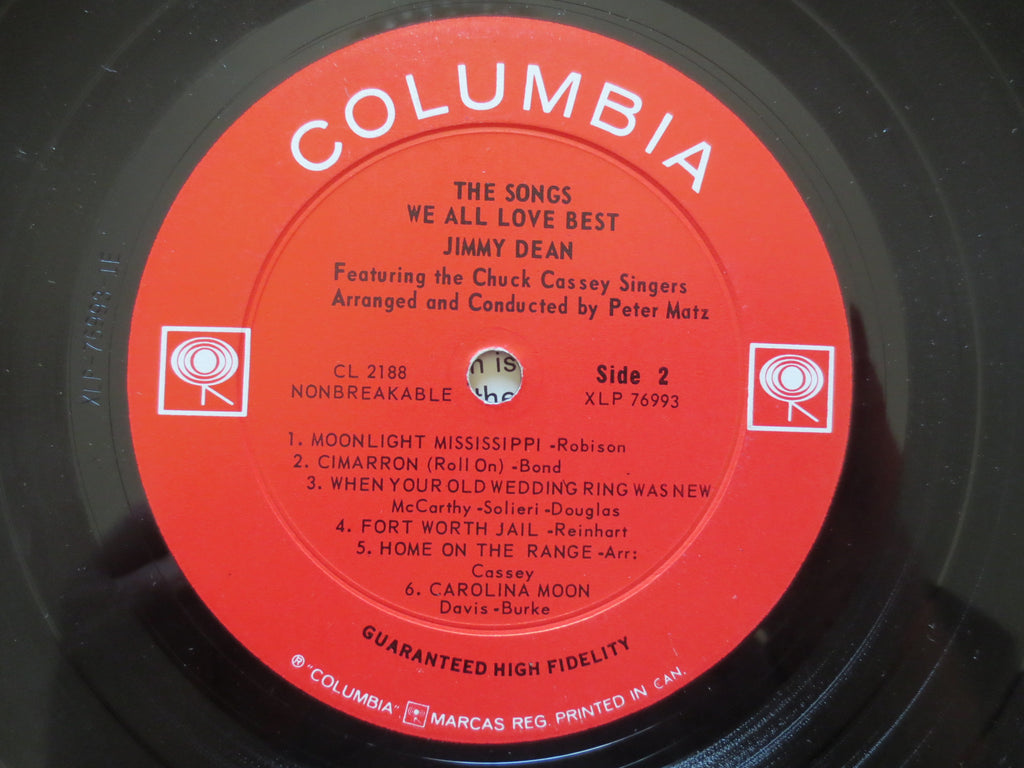 Jimmy Dean – The Songs We All Love Best (1964) Vinyl LP