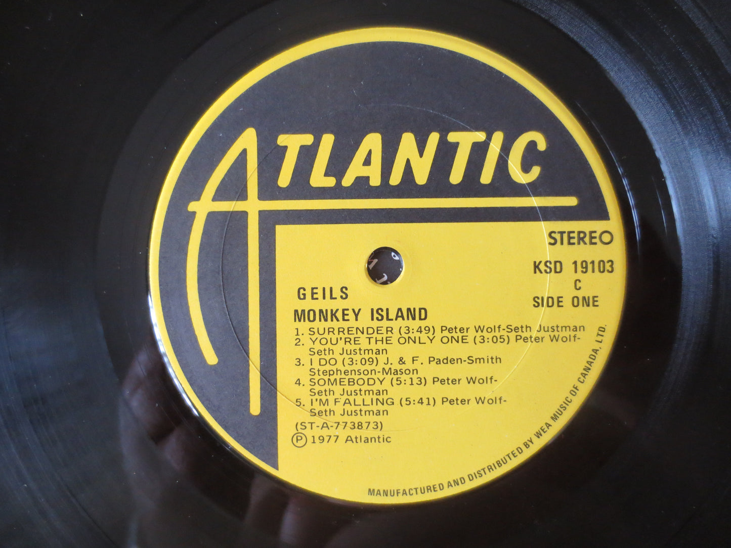 The J. GEILS BAND, MONKEY Island, Rock Record, Rock Vinyl, Vintage Vinyl, Record Vinyl, Record, Vinyl Record, 1977 Records