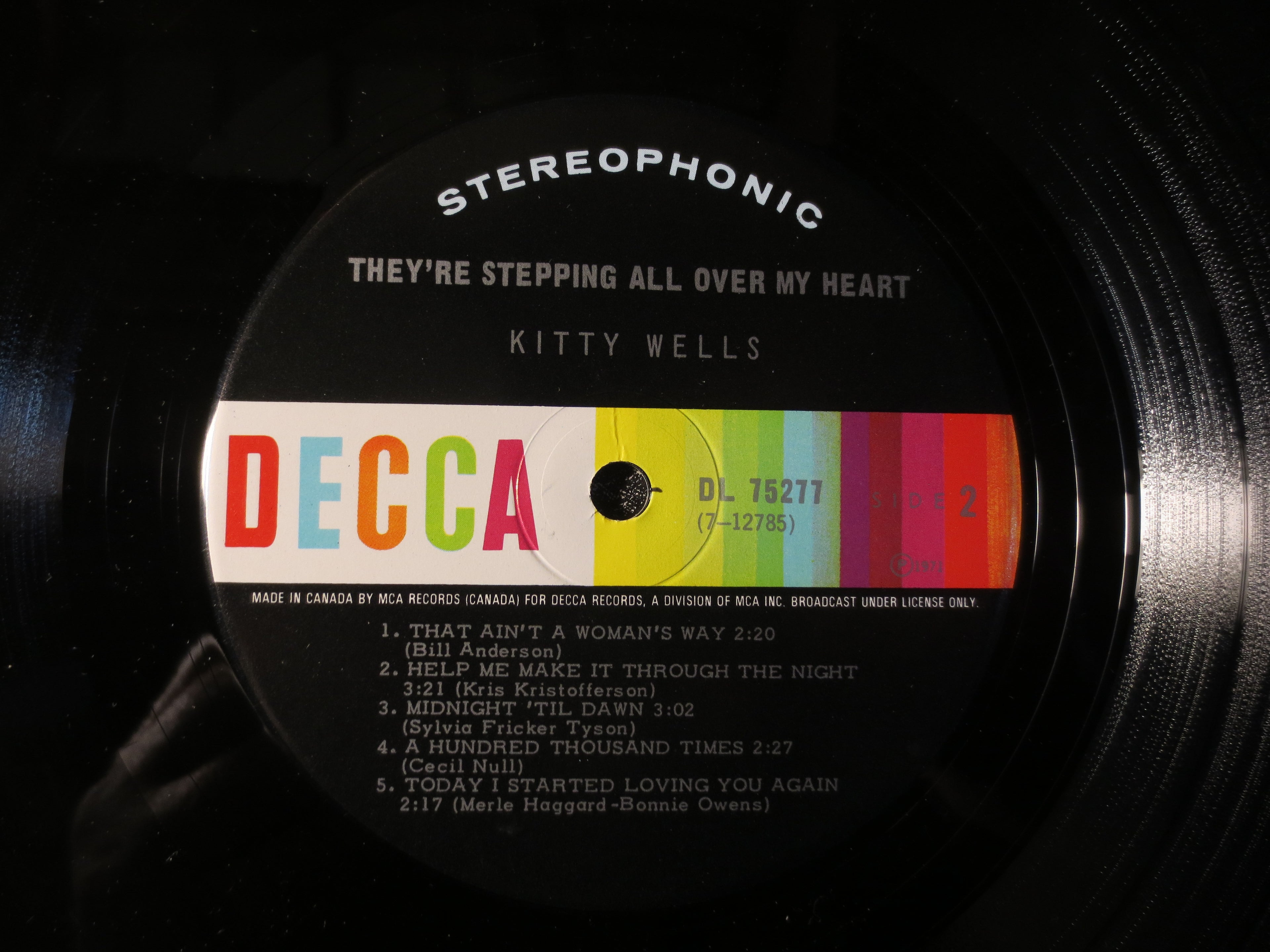 Kitty Wells – They're Stepping All Over My Heart (1969) [Vinyl LP]