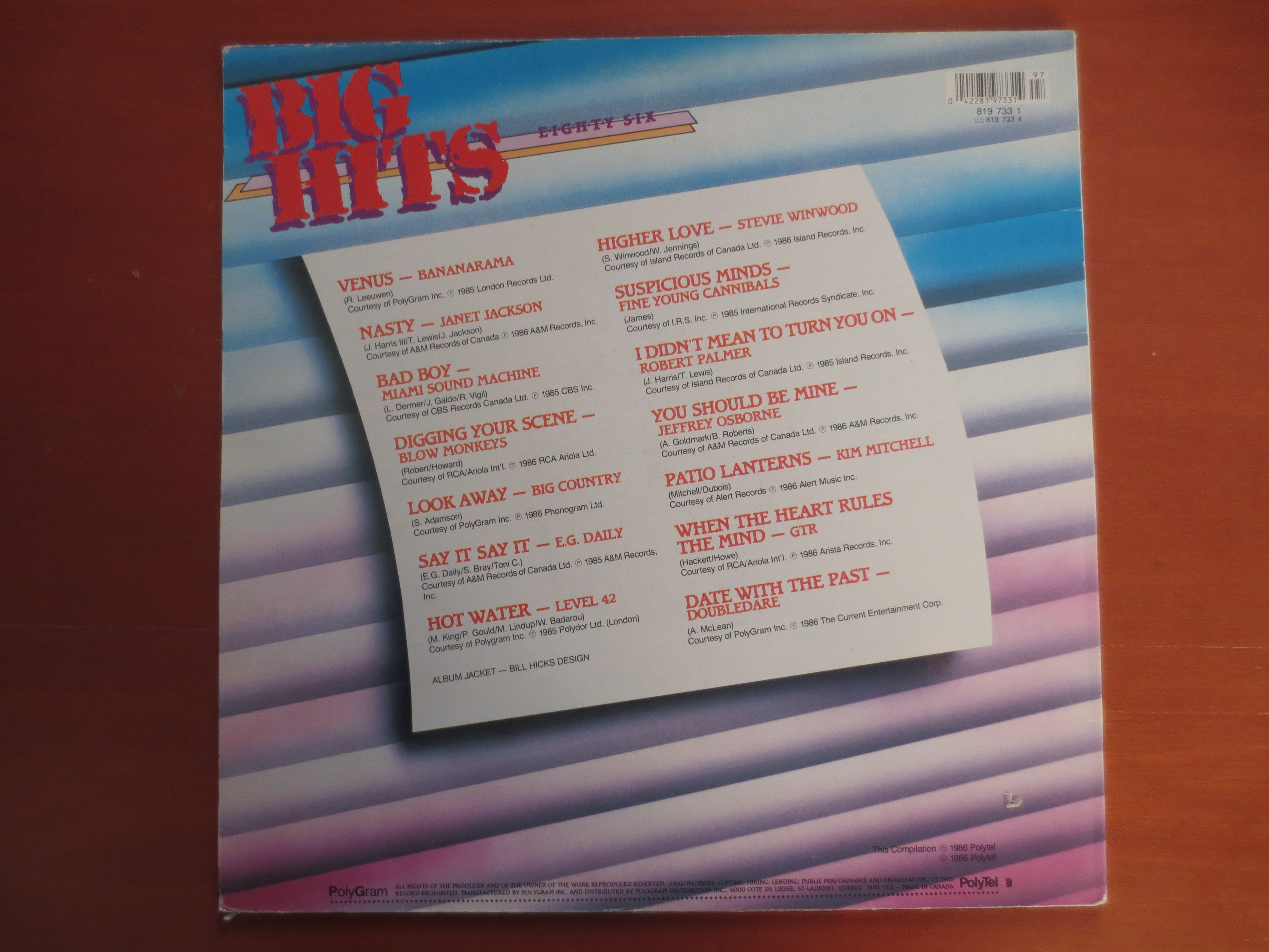 Big Hits Eighty Six – Various Artists (1986) Vinyl LP