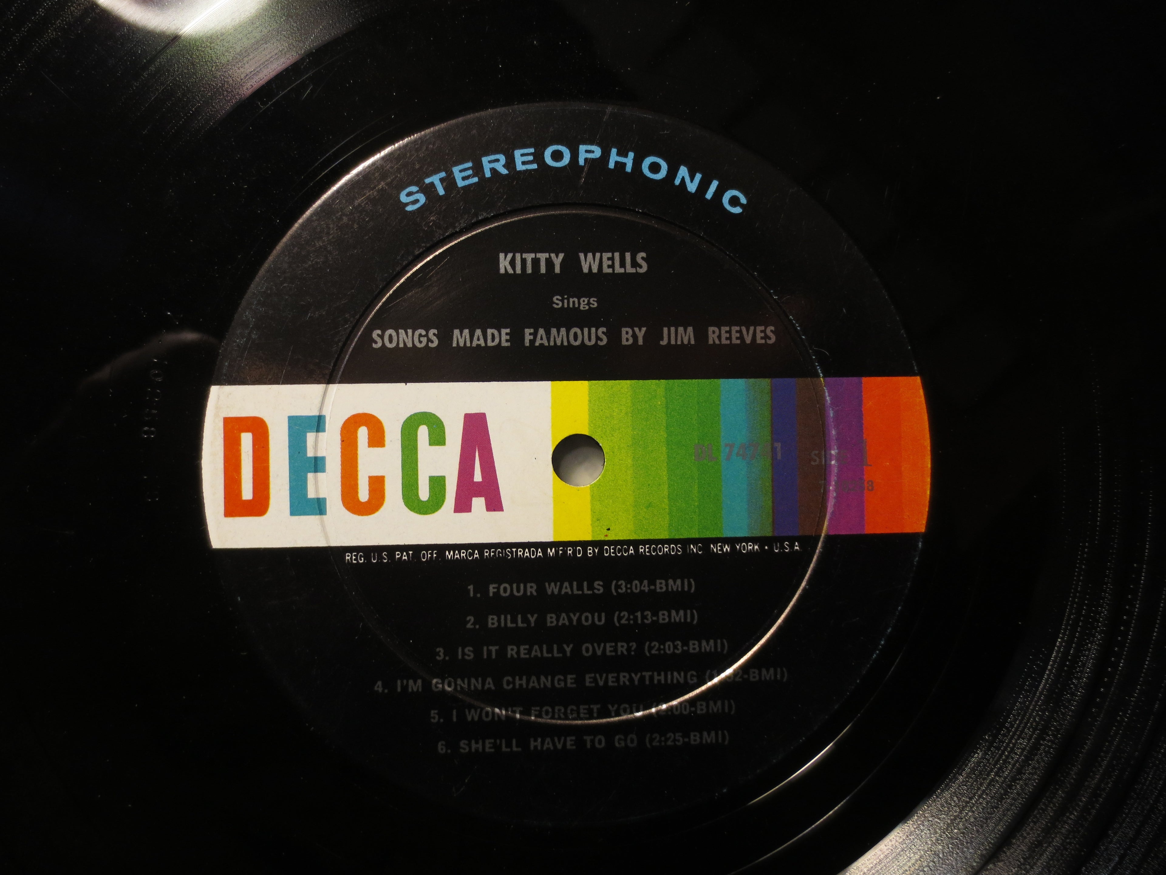 Kitty Wells – Sings Songs Made Famous by Jim Reeves (1966) Vinyl LP