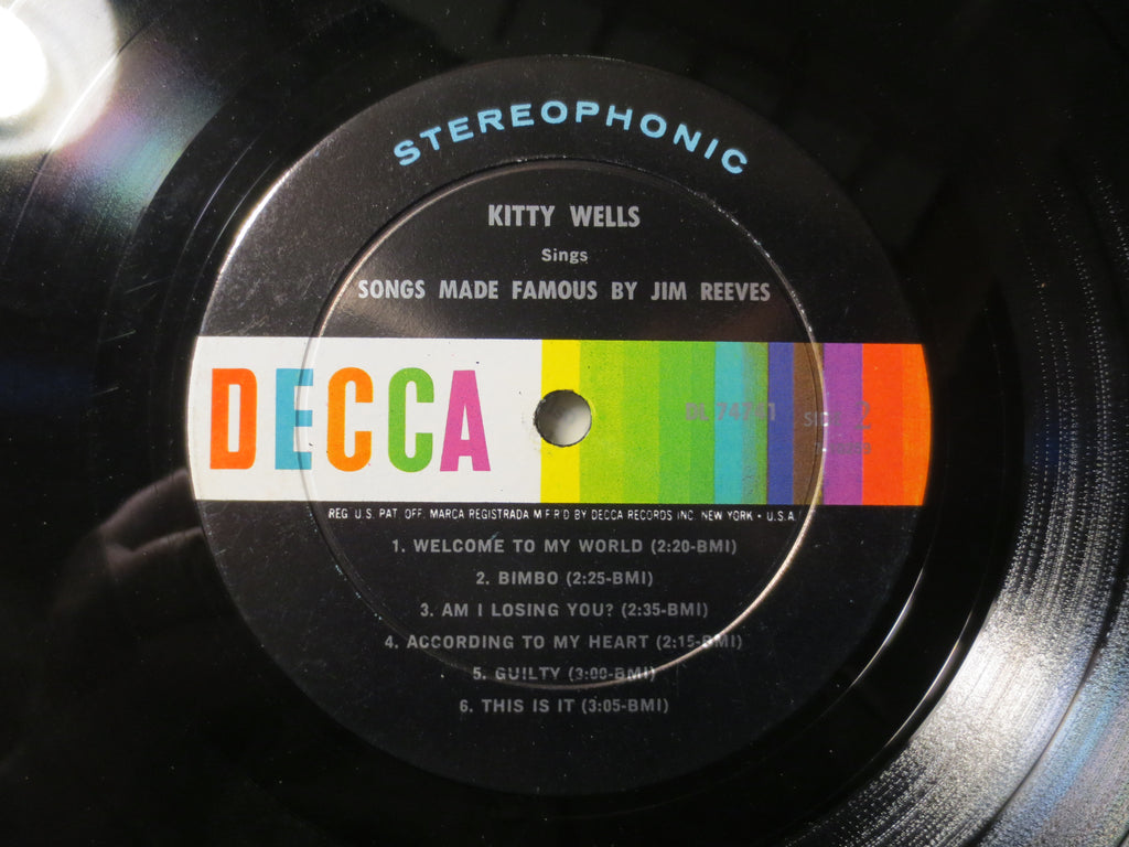Kitty Wells – Sings Songs Made Famous by Jim Reeves (1966) Vinyl LP