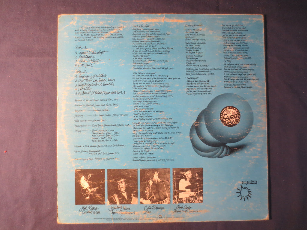 Manfred Mann's Earth Band – Nightingales and Bombers (1975) Vinyl LP