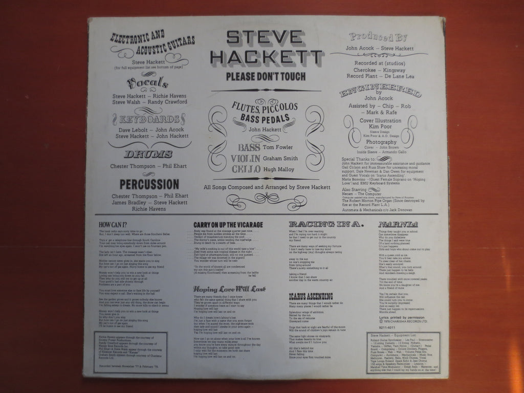 Steve Hackett – Please Don't Touch (1978) Vinyl LP