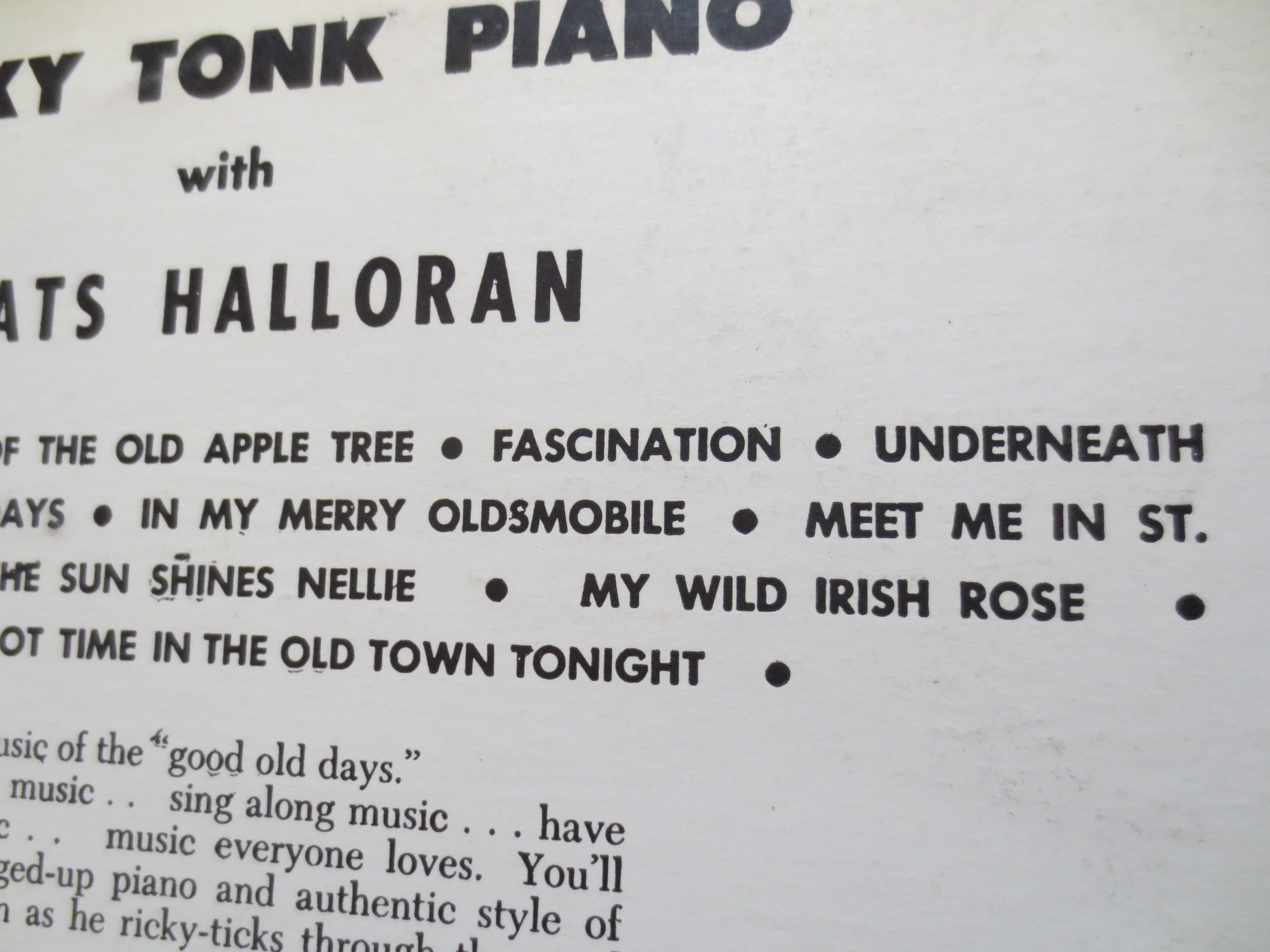 Spats Halloran – Ragtime (1959) Vinyl LP