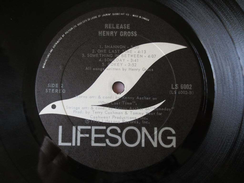 Henry Gross – Release (1976) Vinyl LP