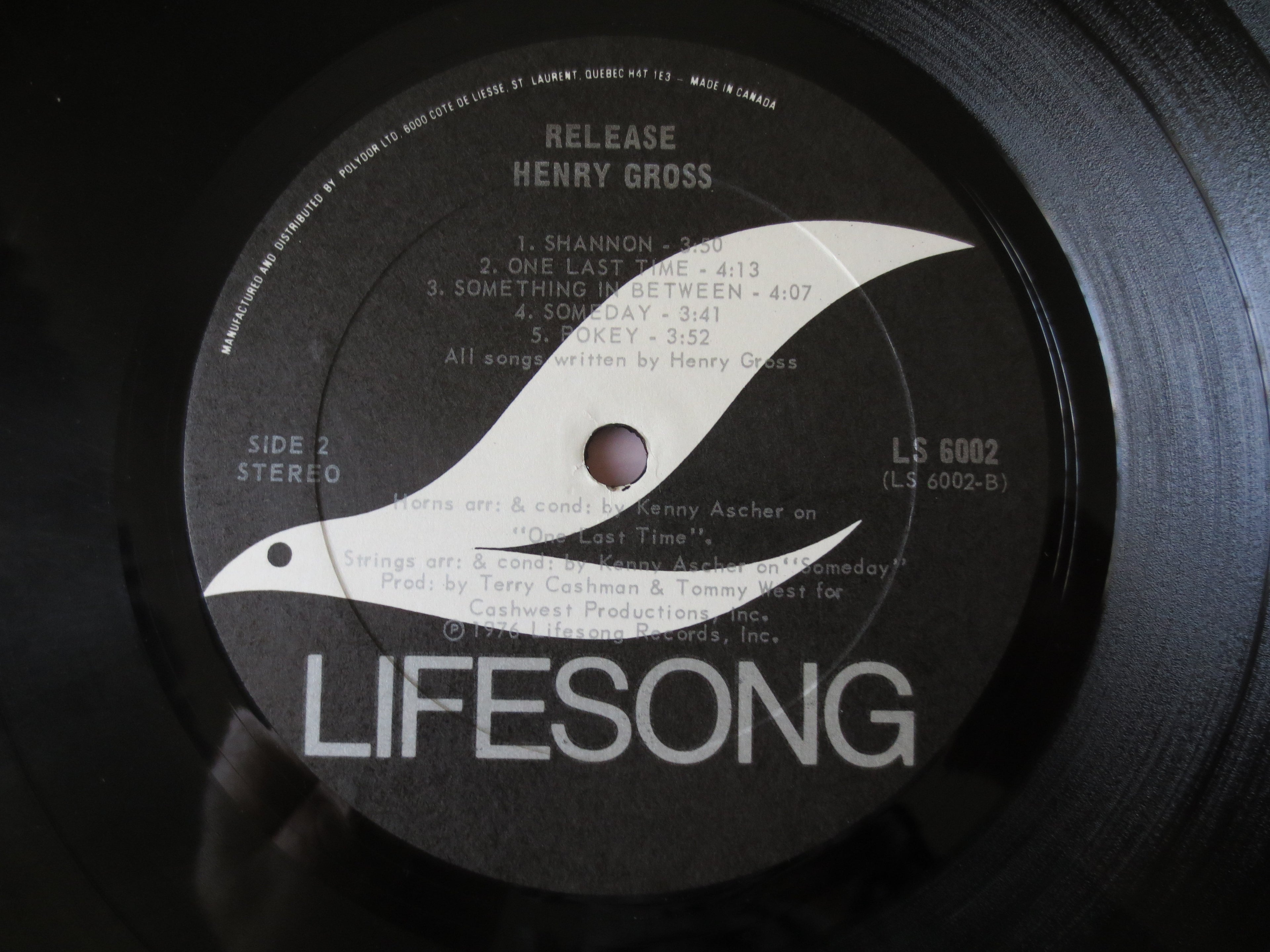 Henry Gross – Release (1976) Vinyl LP