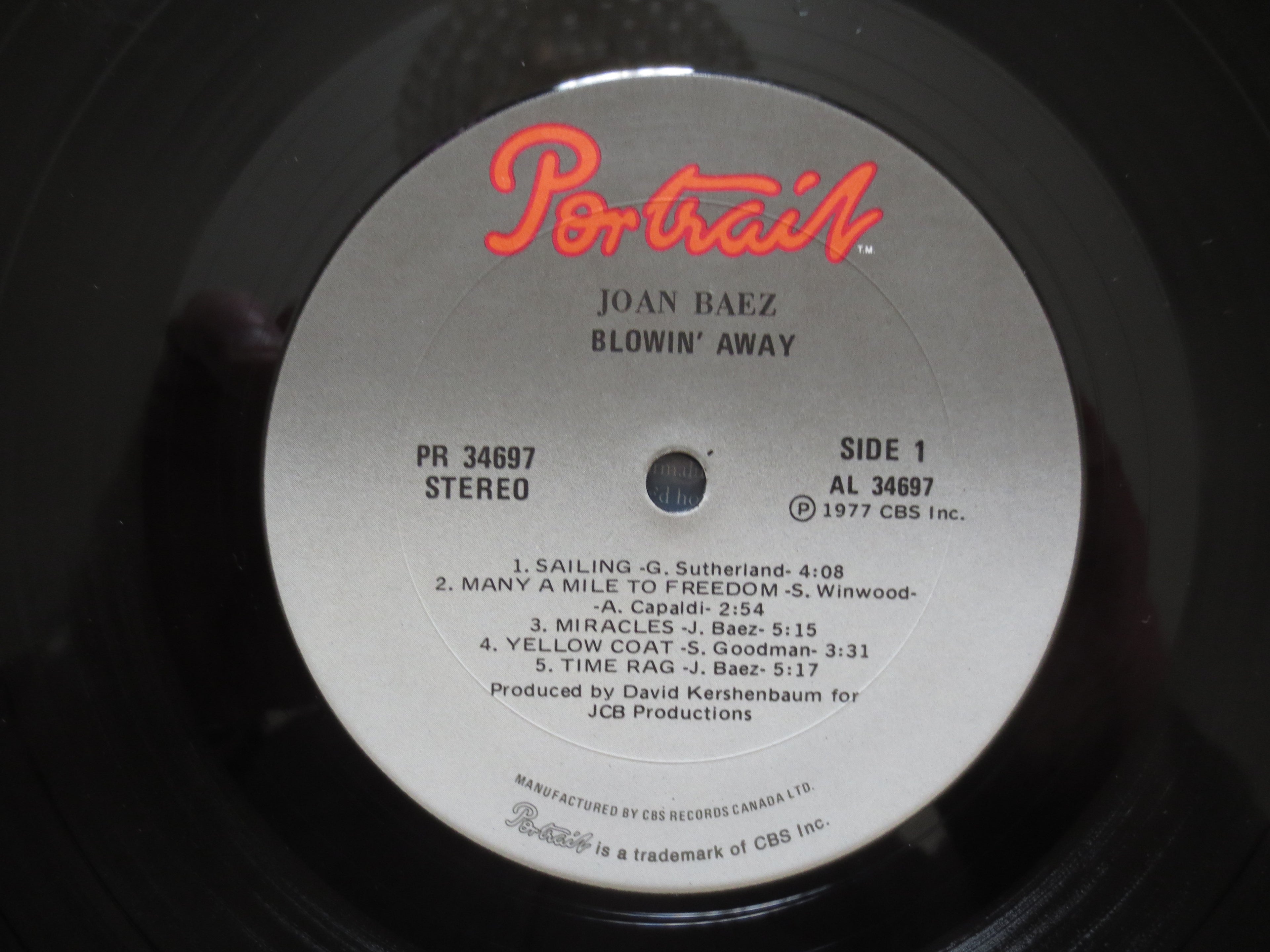 Joan Baez – Blowin' Away (1977) Vinyl LP