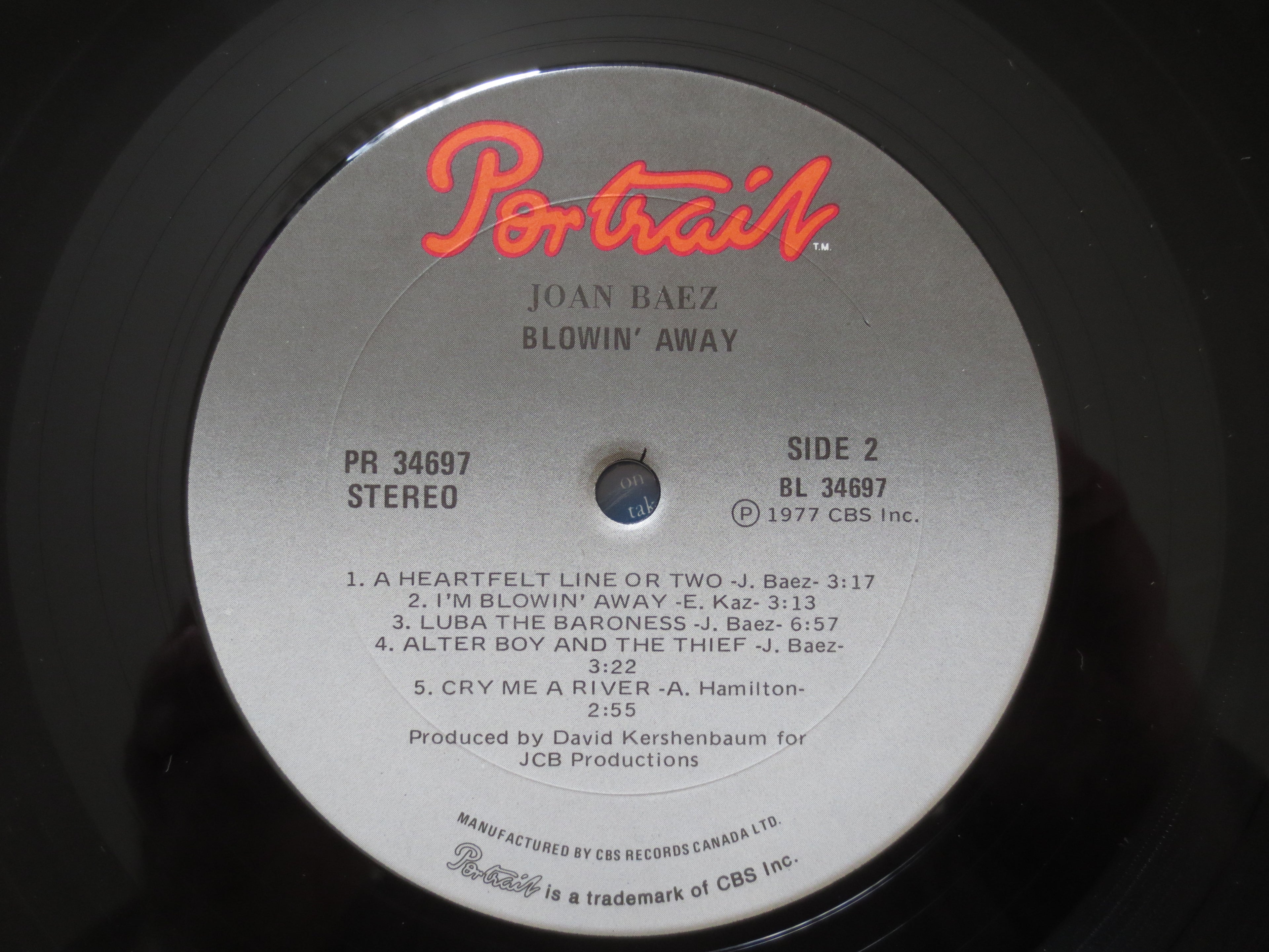 Joan Baez – Blowin' Away (1977) Vinyl LP