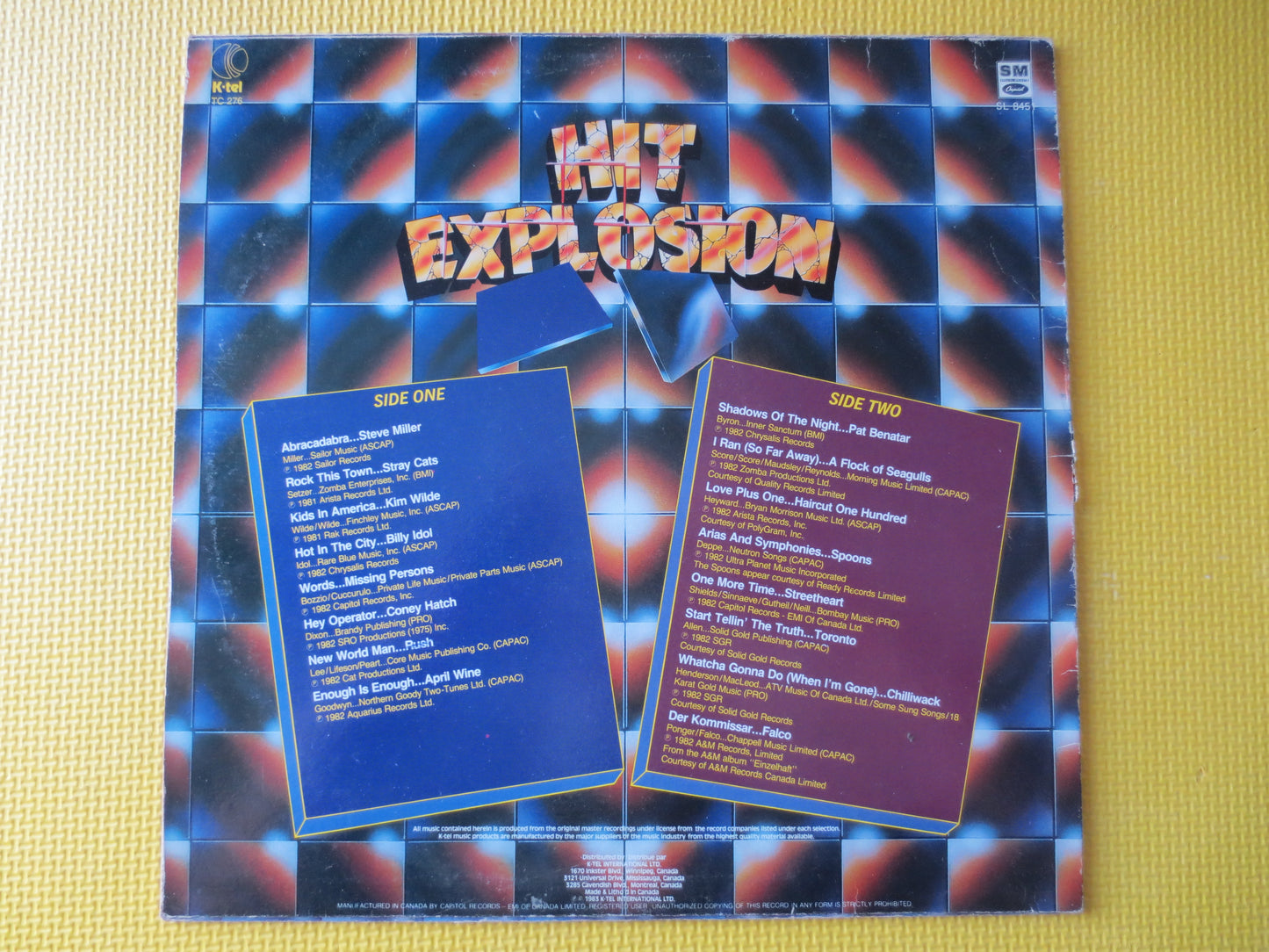 K-TEL Records, Hit EXPLOSION, K-TEL Album, Vintage Vinyl, K-Tel Lps, Stray Cats Lps, Spoons Lps, Streetheart, 1983 Records
