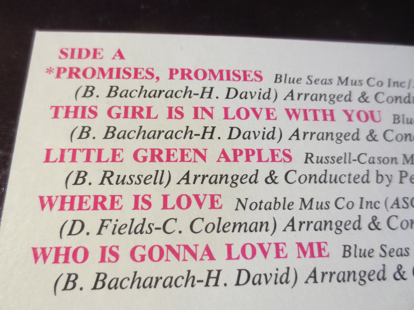 DIONNE WARWICKE, PROMISES, Promises, Pop Records, Vinyl, Vintage Vinyl, Record Vinyl, Records, Vinyl Records, 1968 Records