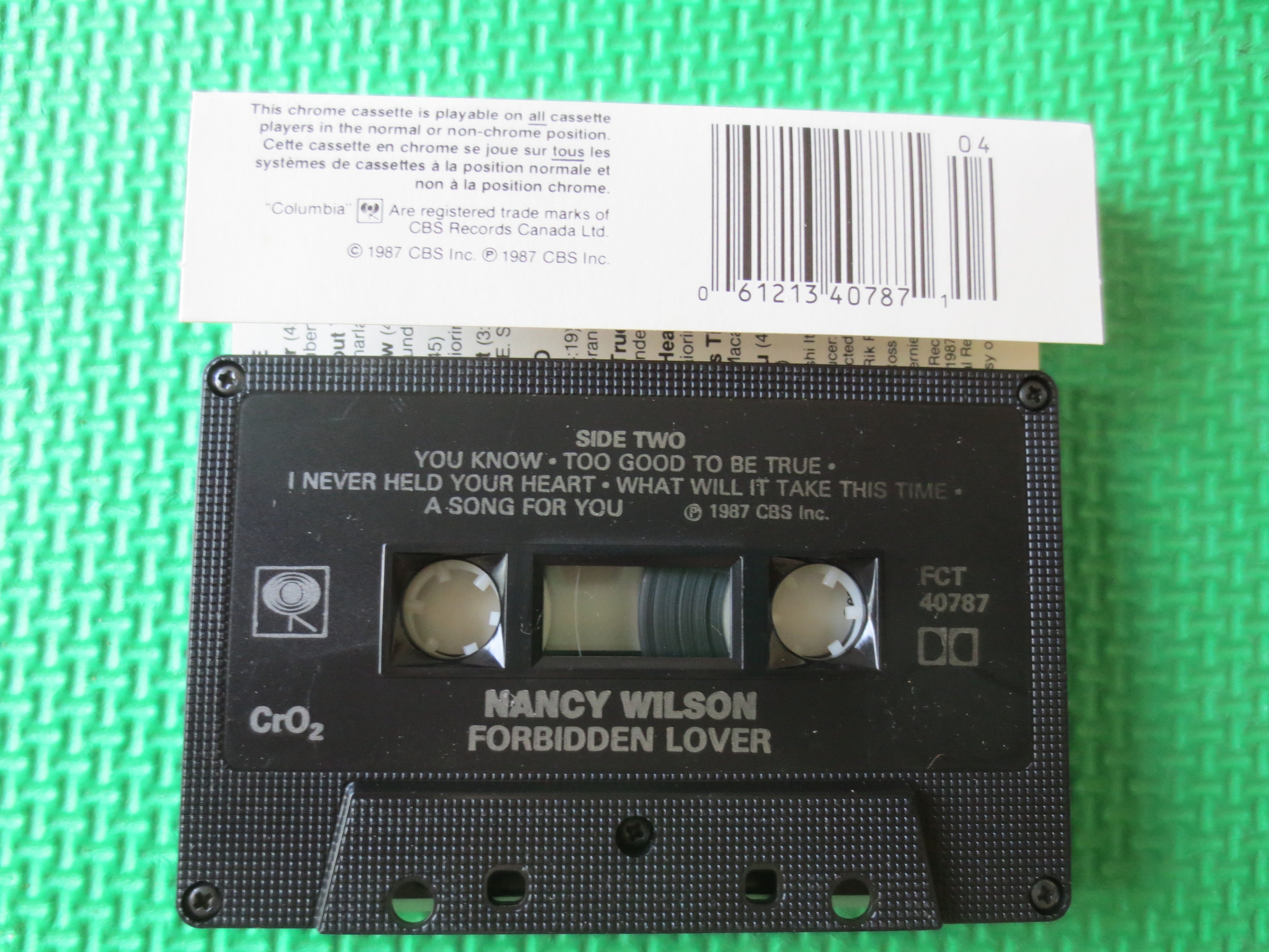 Nancy Wilson – Forbidden Lover (1987) Cassette