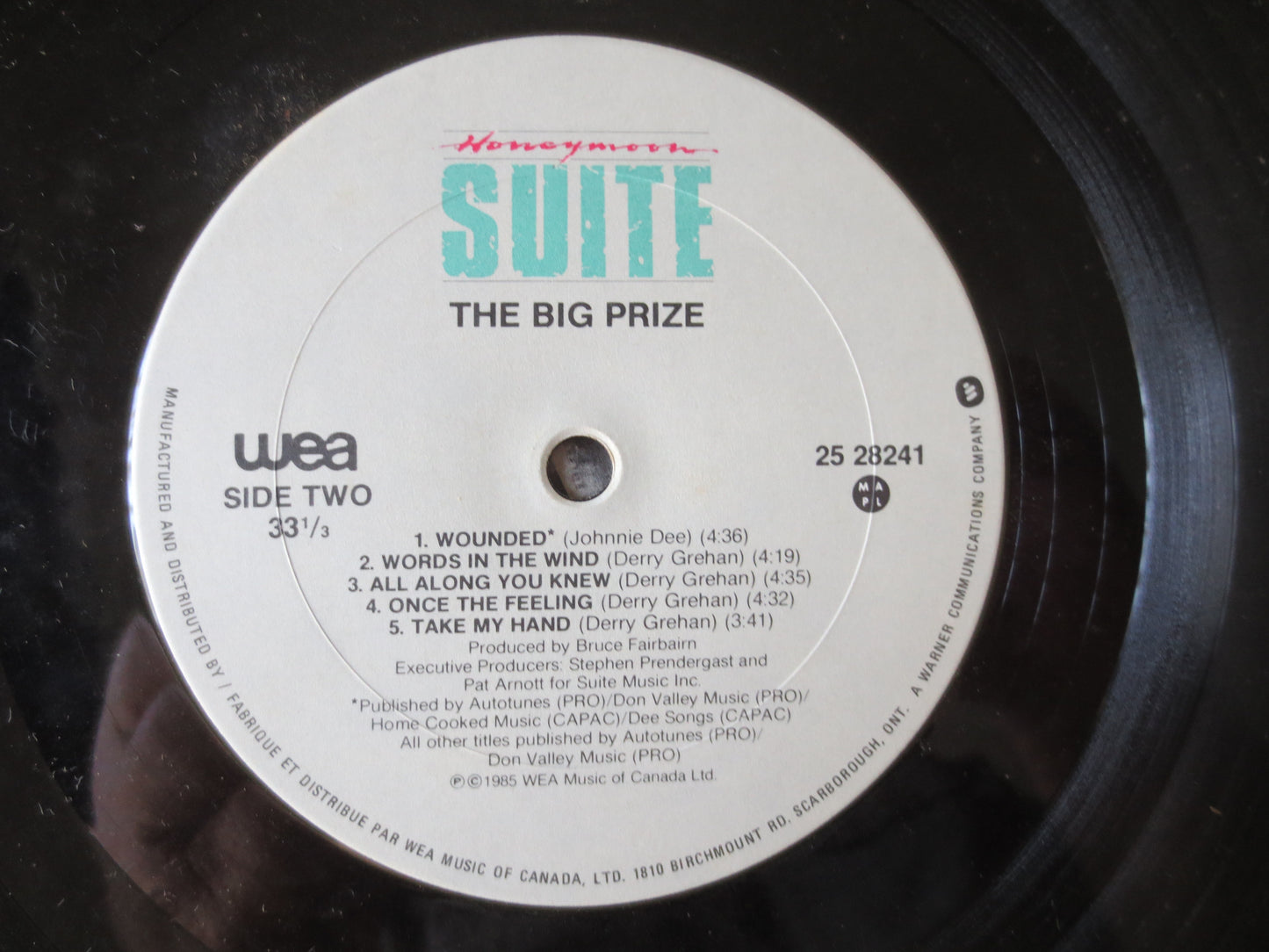 HONEYMOON SUITE, The Big PRIZE, Honeymoon Suite Lp, Rock Records, Vinyl Record, Rock Albums, Rock Lps, Vinyl Lp, 1985 Records