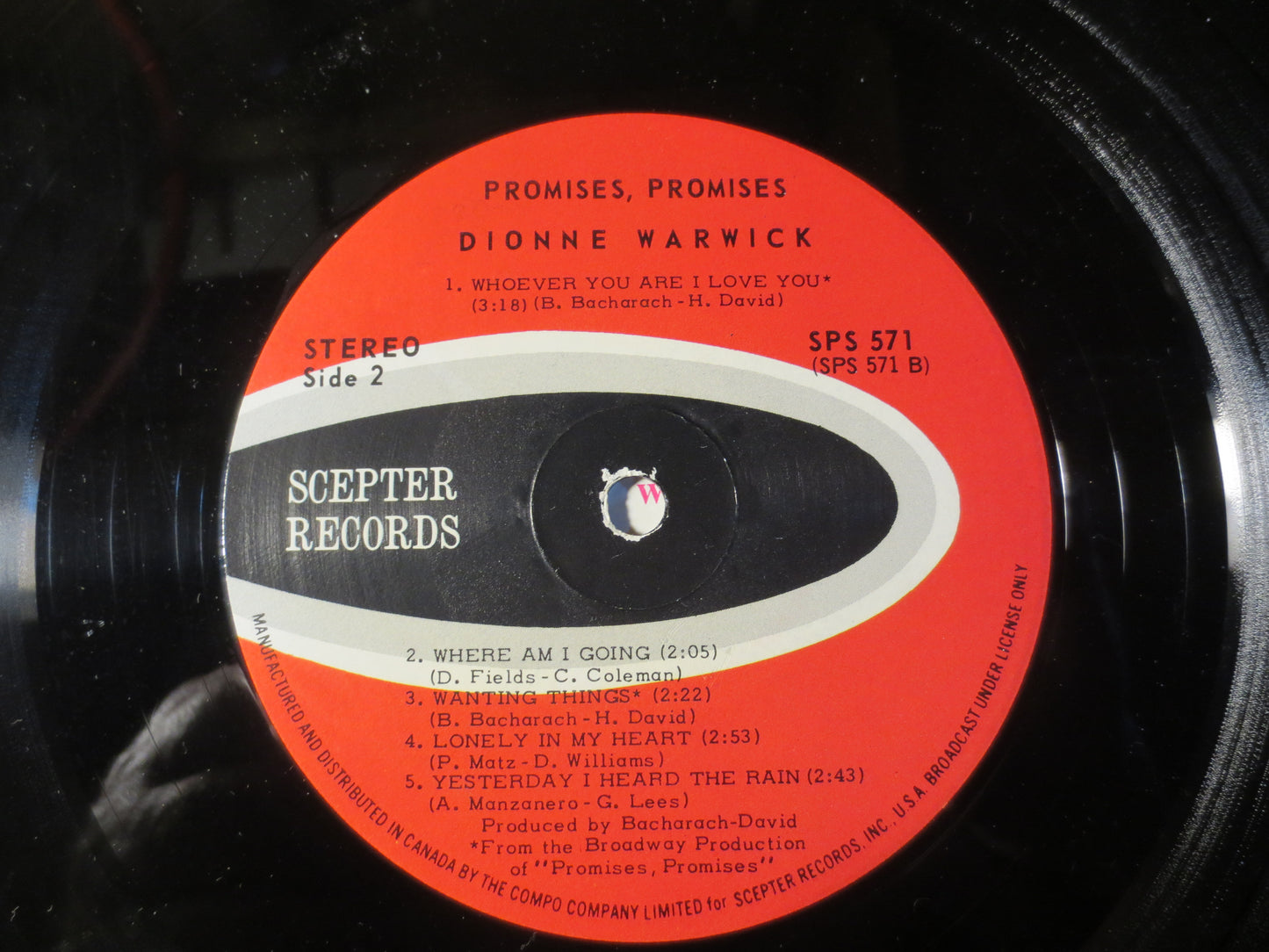 DIONNE WARWICKE, PROMISES, Promises, Pop Records, Vinyl, Vintage Vinyl, Record Vinyl, Records, Vinyl Records, 1968 Records
