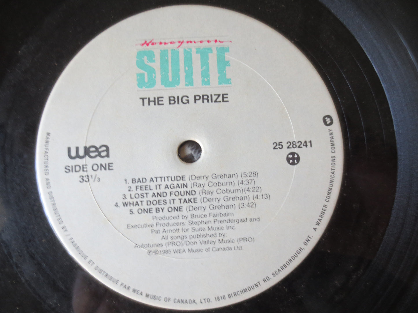 HONEYMOON SUITE, The Big PRIZE, Honeymoon Suite Lp, Rock Records, Vinyl Record, Rock Albums, Rock Lps, Vinyl Lp, 1985 Records