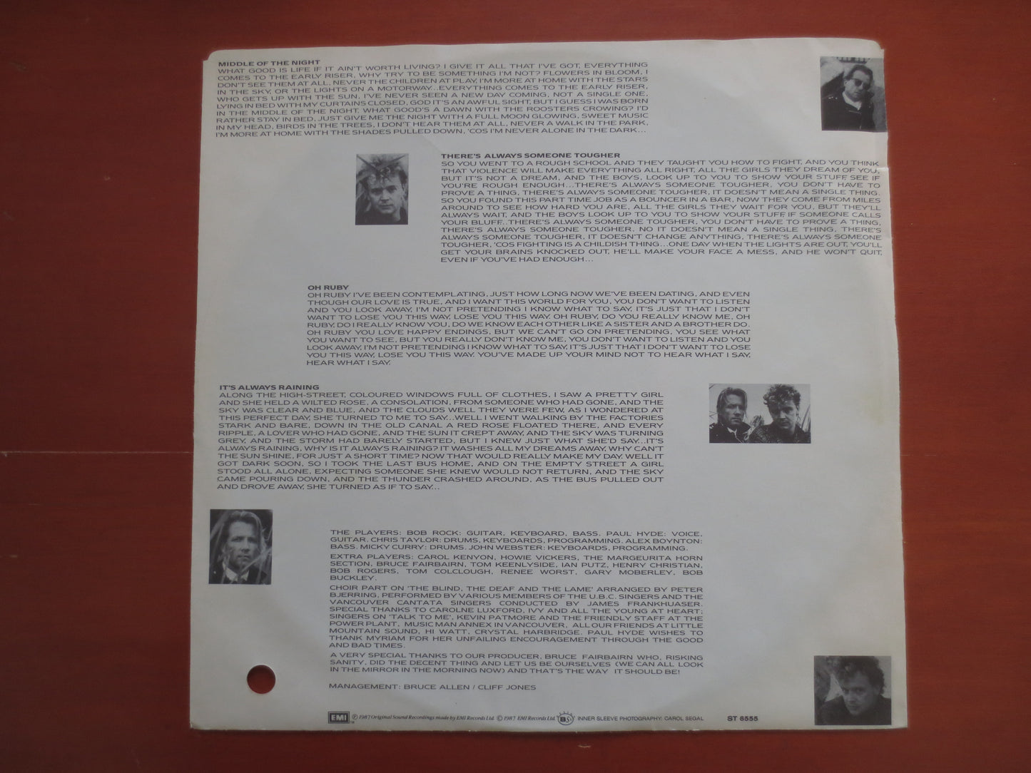 ROCK and HYDE, Paul HYDE Records, Bob Rock Records, Paul Hyde Albums, The Payolas Records, Vintage Vinyl, 1987 Records