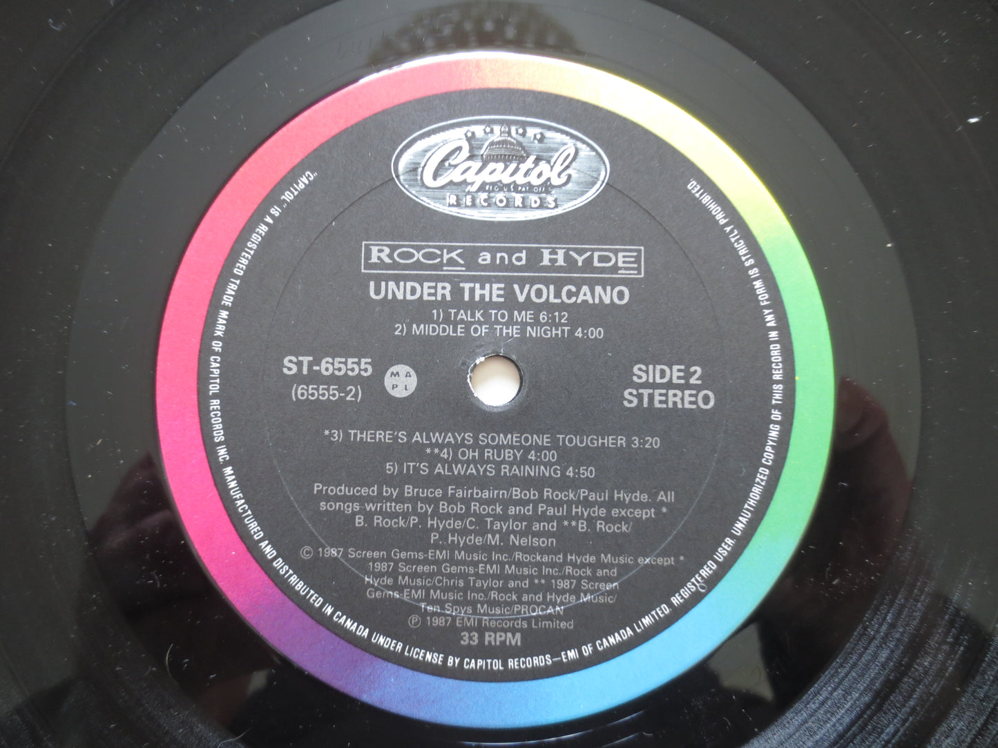 ROCK and HYDE, Paul HYDE Records, Bob Rock Records, Paul Hyde Albums, The Payolas Records, Vintage Vinyl, 1987 Records