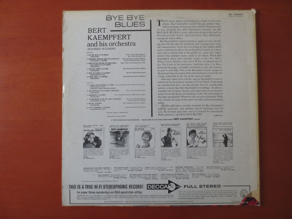 Bert Kaempfert – Bye Bye Blues (1965) Vinyl LP
