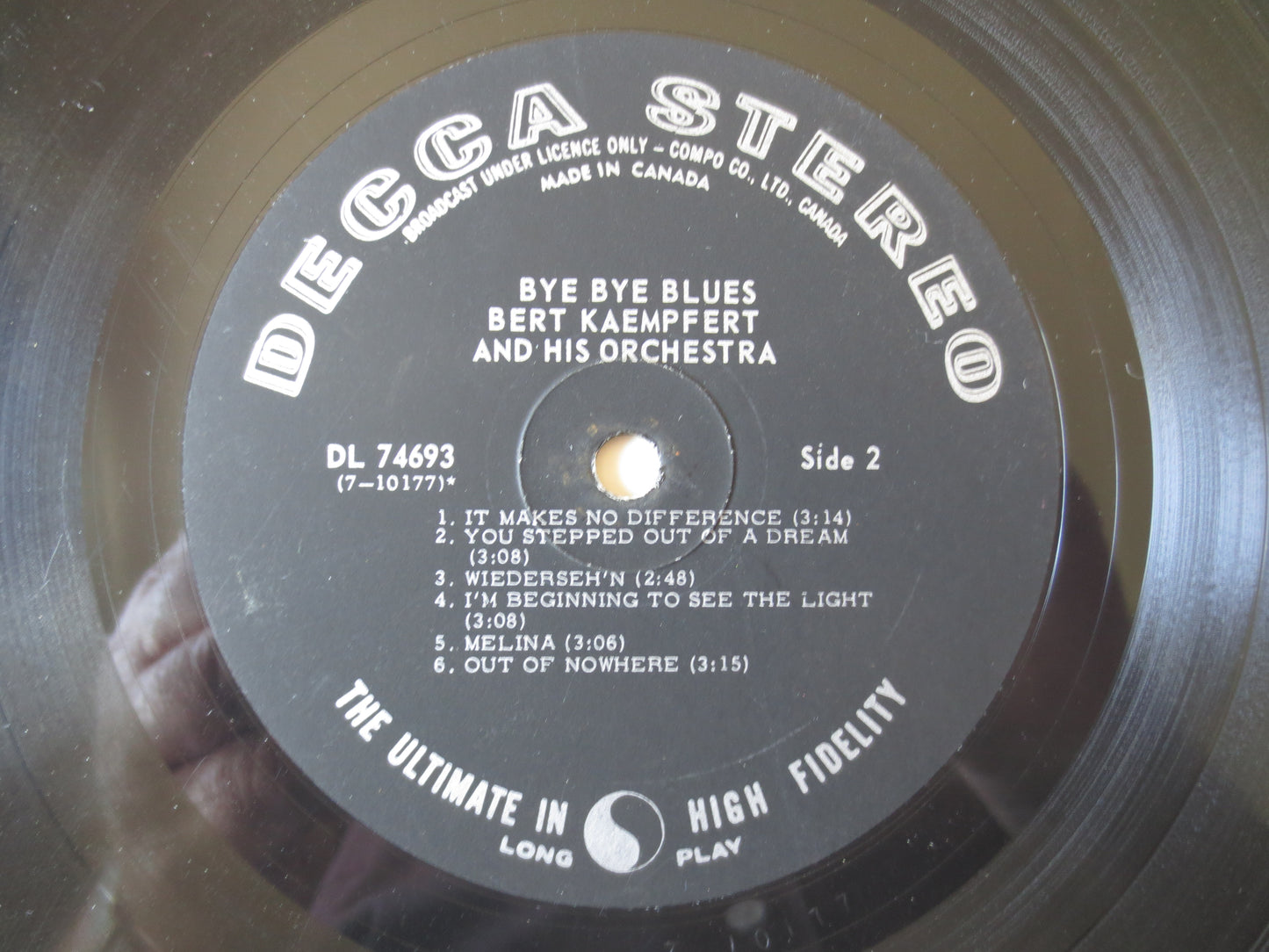 BERT KAEMPFERT, BYE Bye Blues, Bert Kaempfert Album, Jazz Records, Jazz Album, Bert Kaempfert Music, lps, 1965 Records