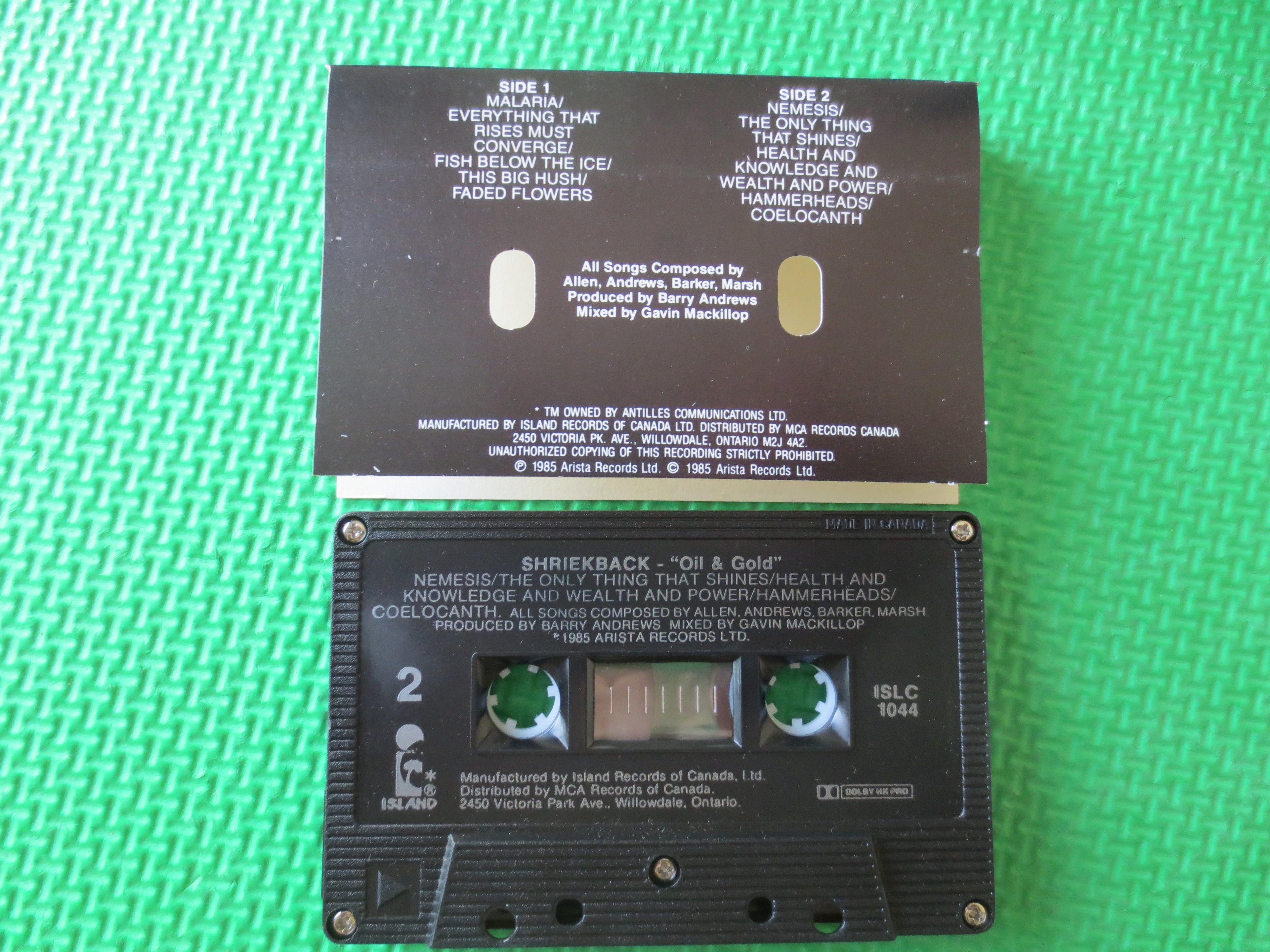 Shriekback – Oil and Gold (1985) Cassette