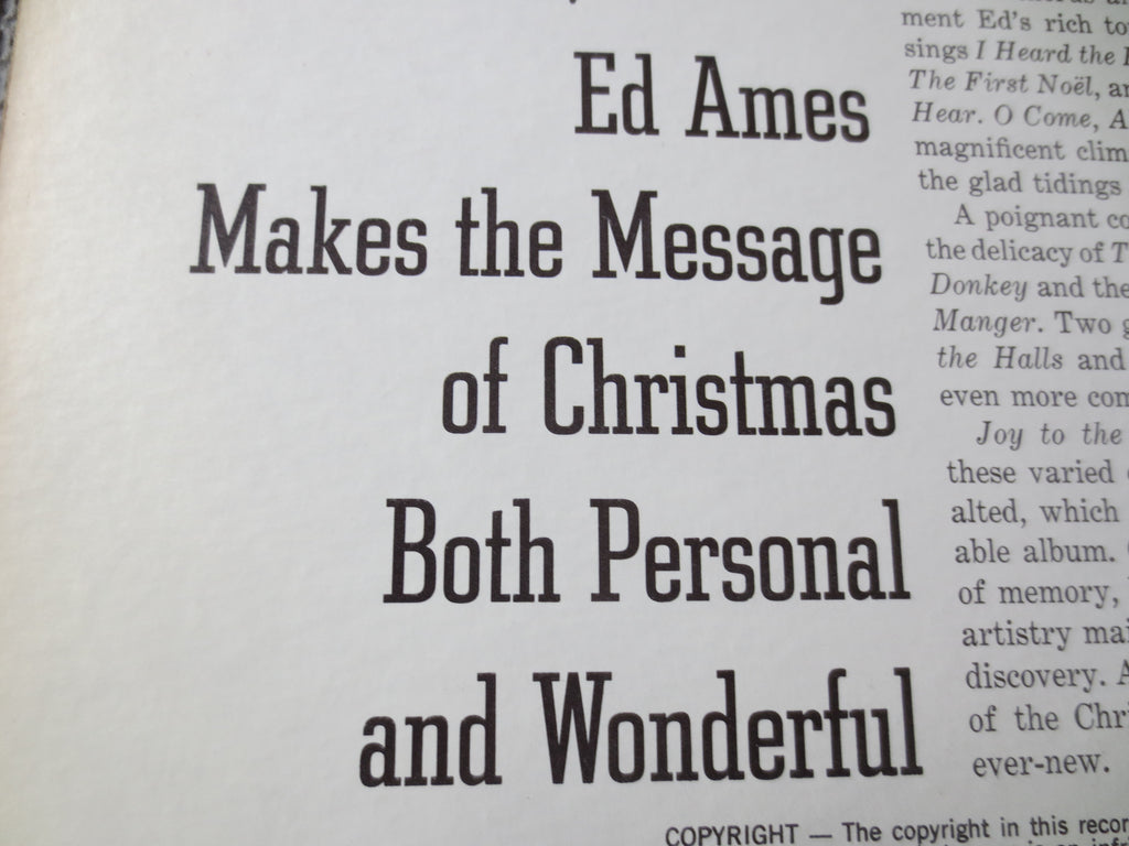 Ed Ames – Christmas with Ed Ames (1967) Vinyl LP