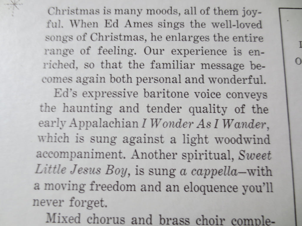 Ed Ames – Christmas with Ed Ames (1967) Vinyl LP