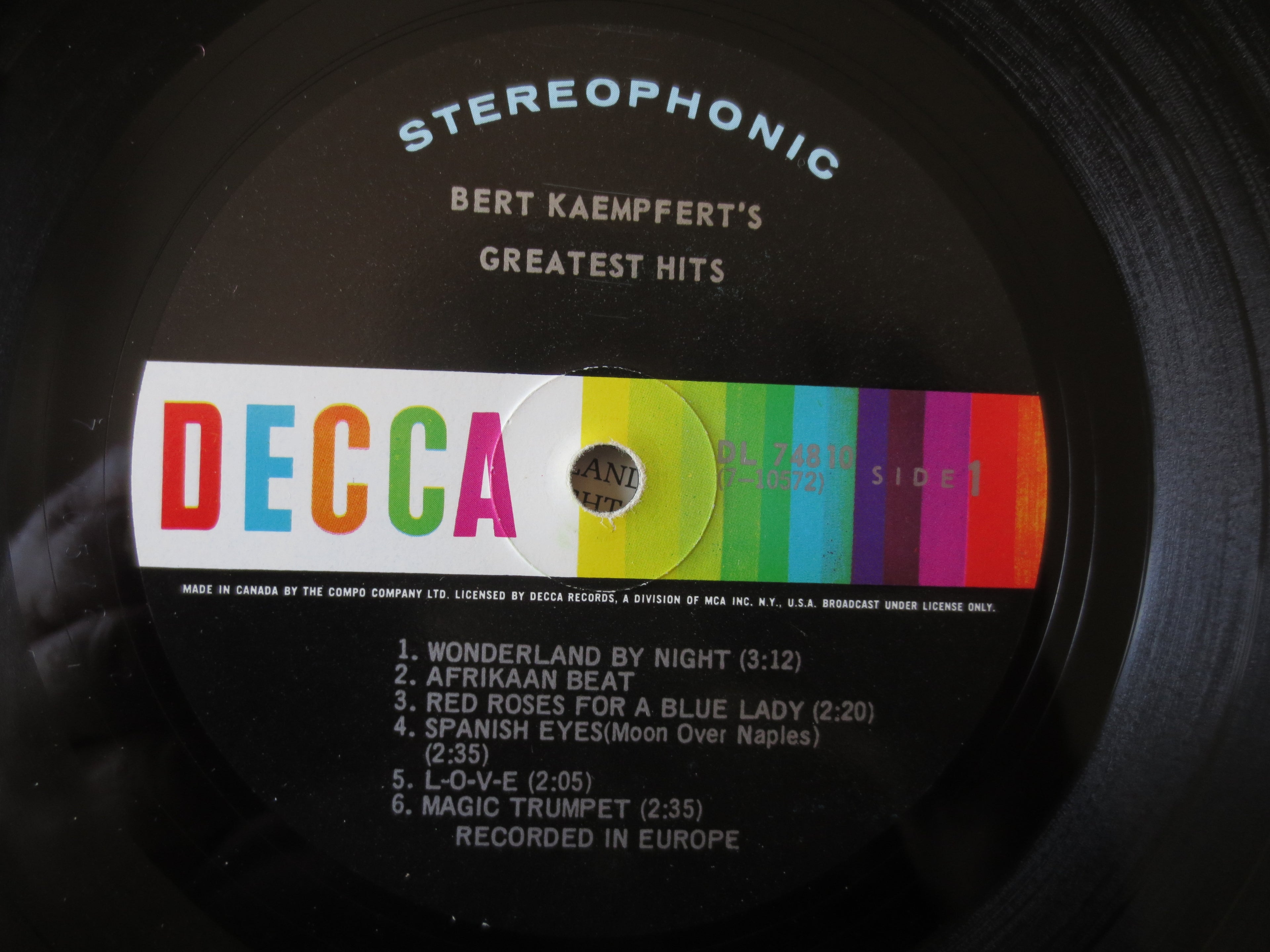Bert Kaempfert – Bert Kaempfert's Greatest Hits (1966) Vinyl LP