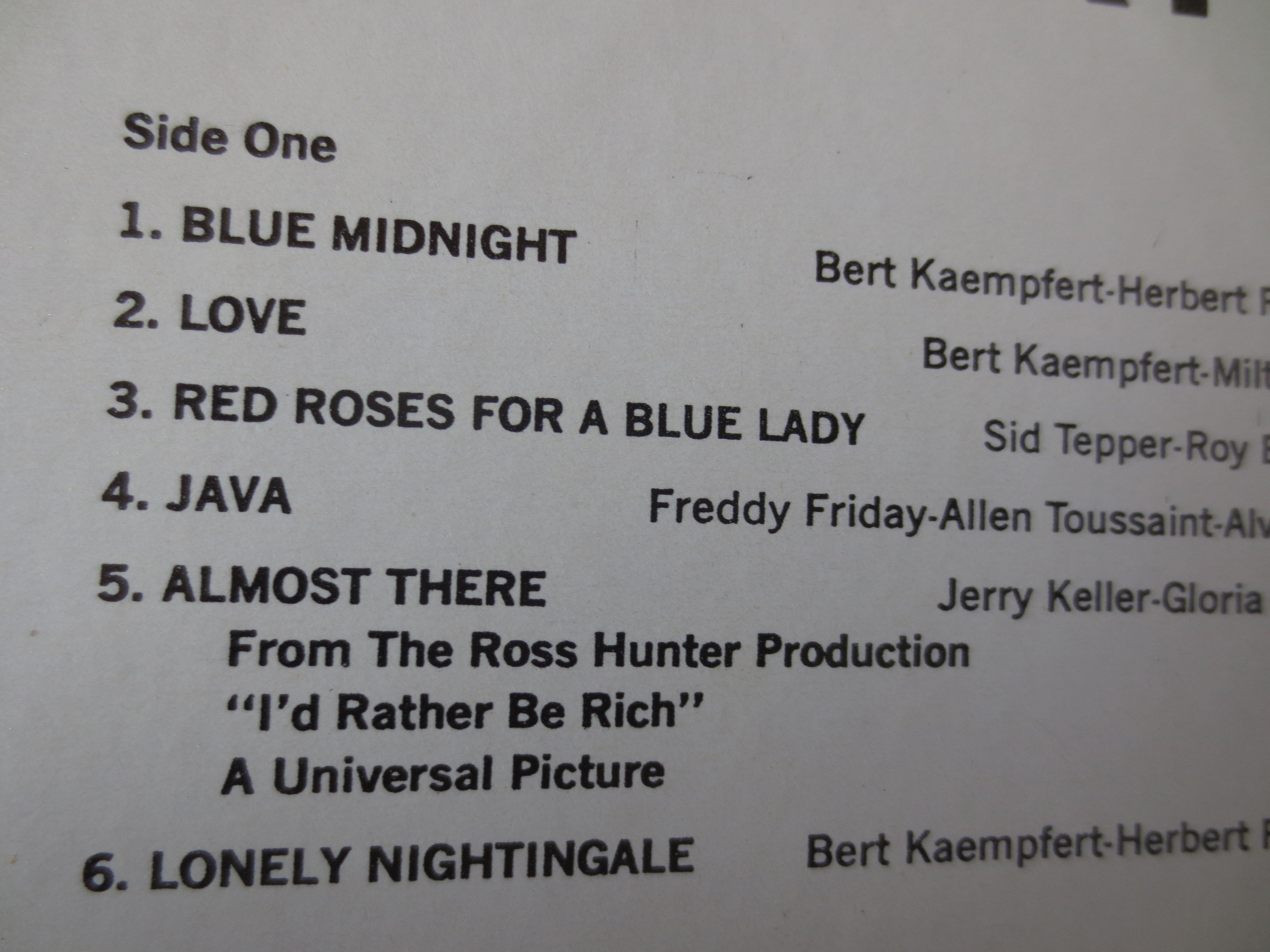 Bert Kaempfert – Blue Midnight (1961) Vinyl LP