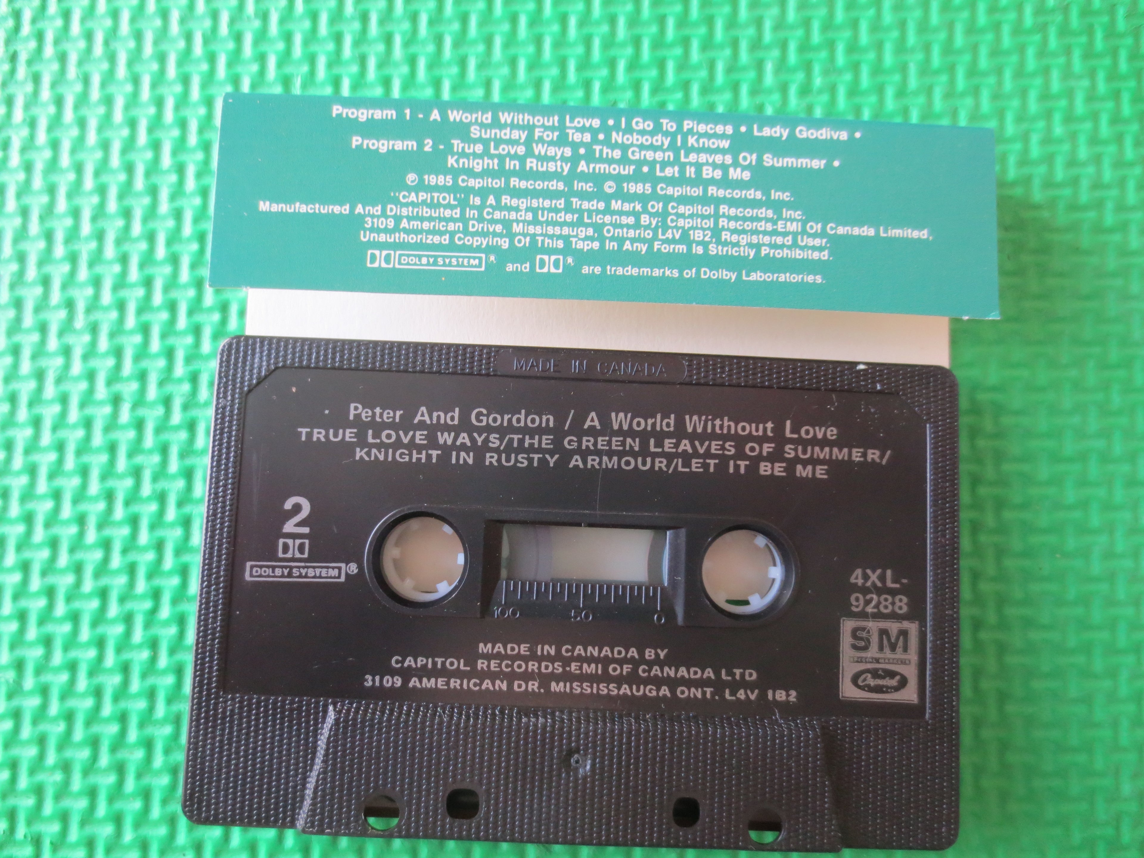 Peter and Gordon – A World Without Love (1985) Cassette