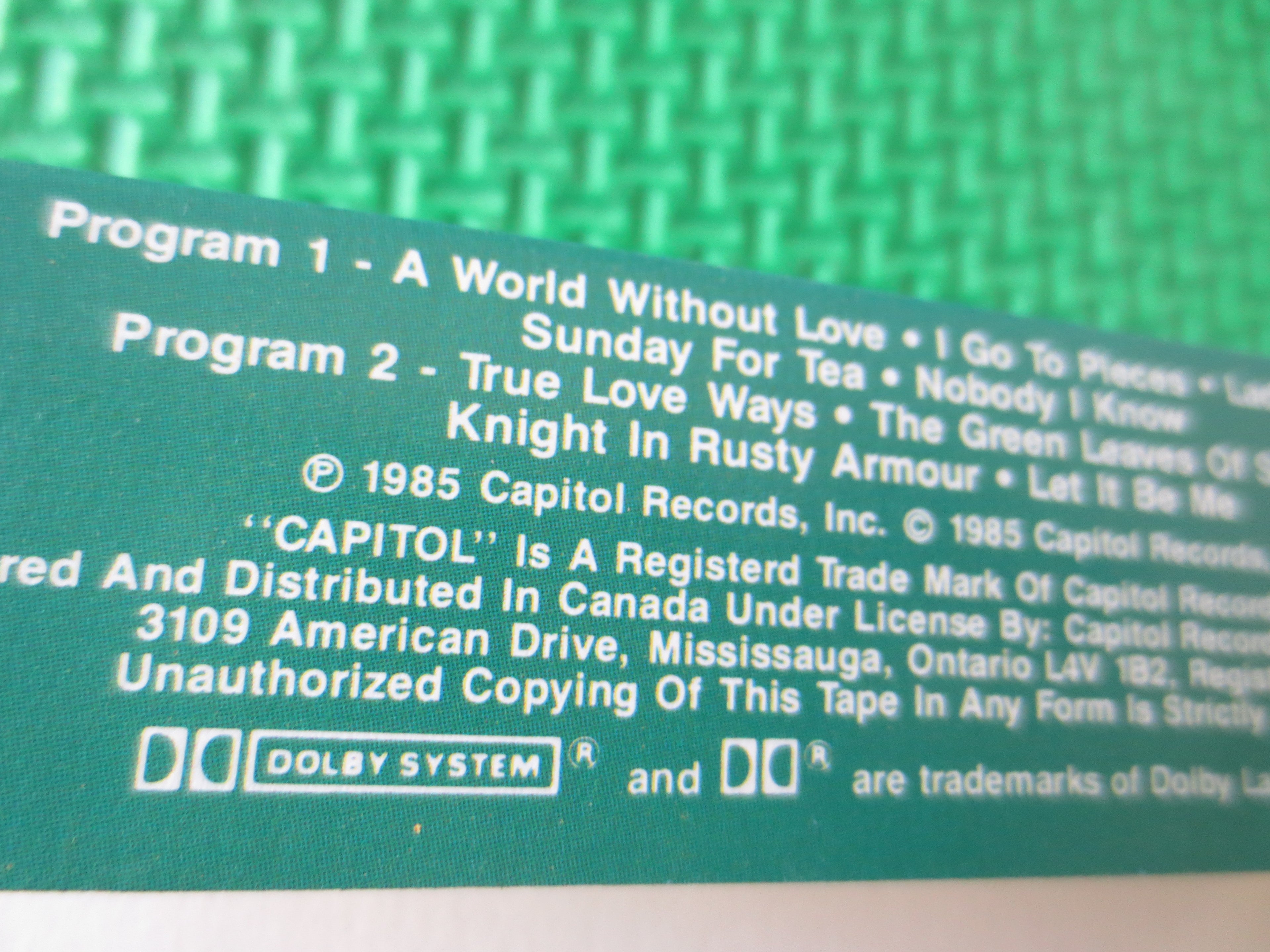 Peter and Gordon – A World Without Love (1985) Cassette