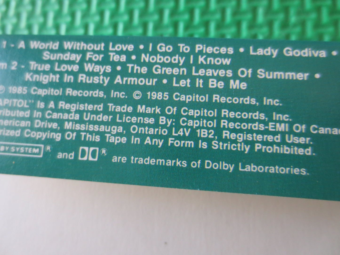 PETER and GORDON, WORLD Without Love, Peter and Gordon lp, Pop Music Tape, Tape, Tape Cassette, Pop Cassette, Cassette Music