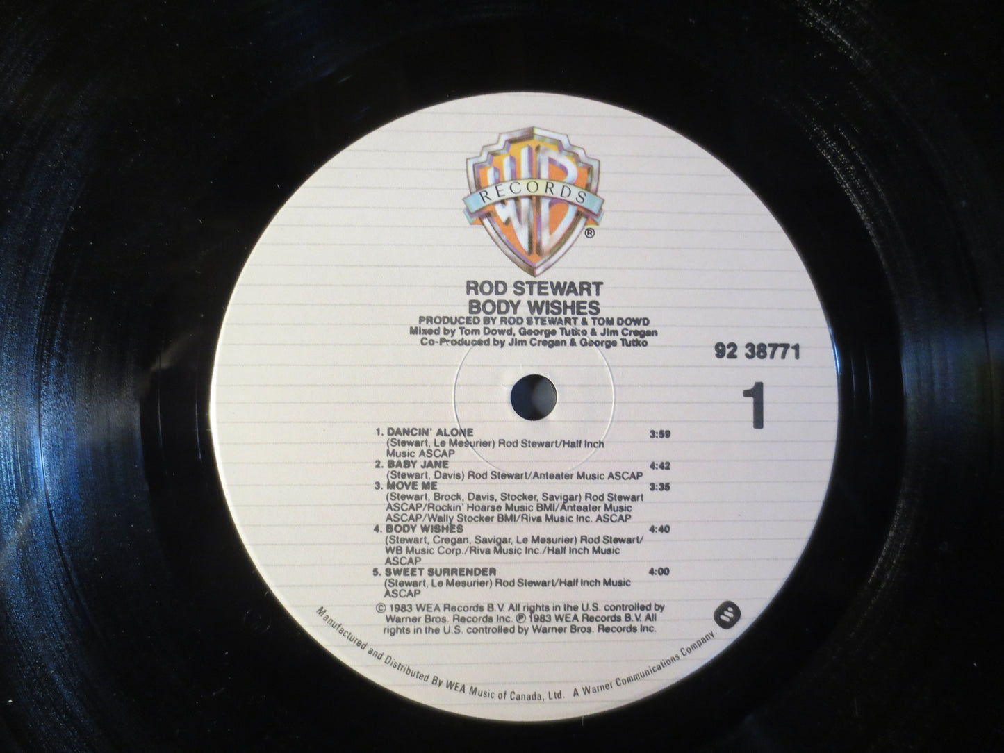 ROD STEWART, BODY Wishes, Rod Stewart Record, Rod Stewart Album, Rod Stewart Lp,  Pop Records, Vintage Vinyl, 1983 Records