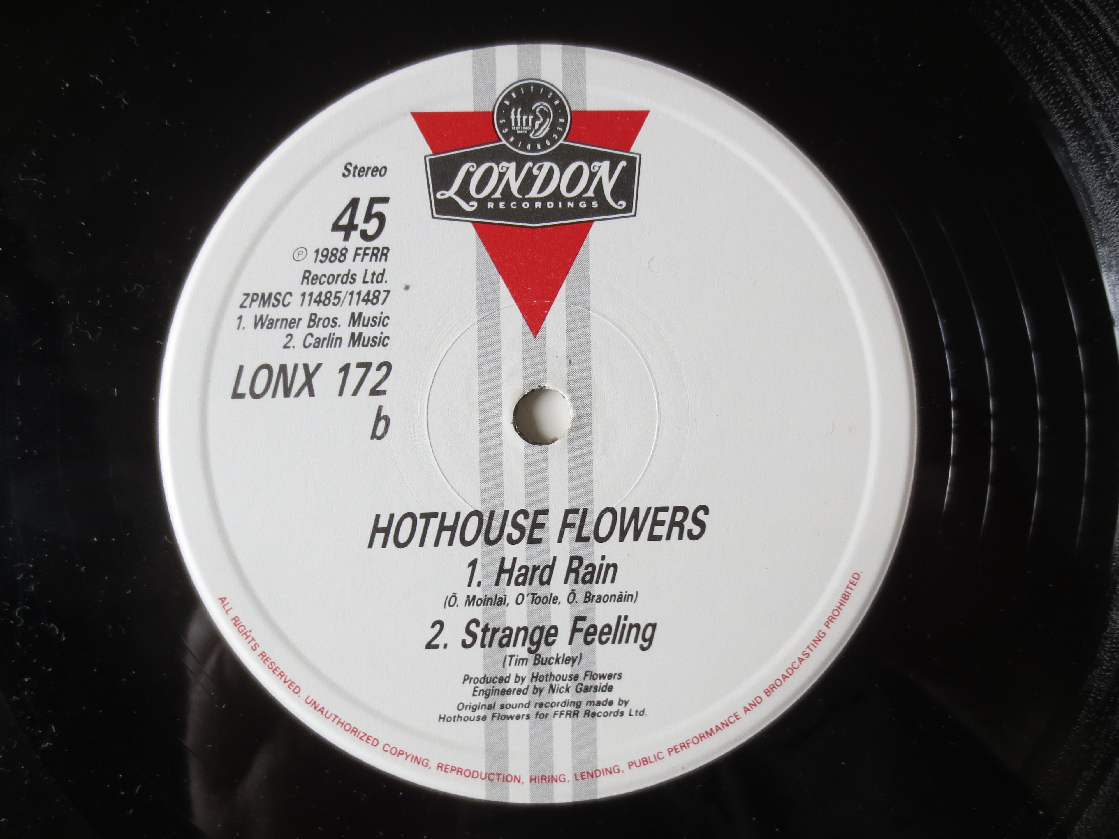 Hothouse Flowers – Feet on the Ground (1988) Vinyl EP