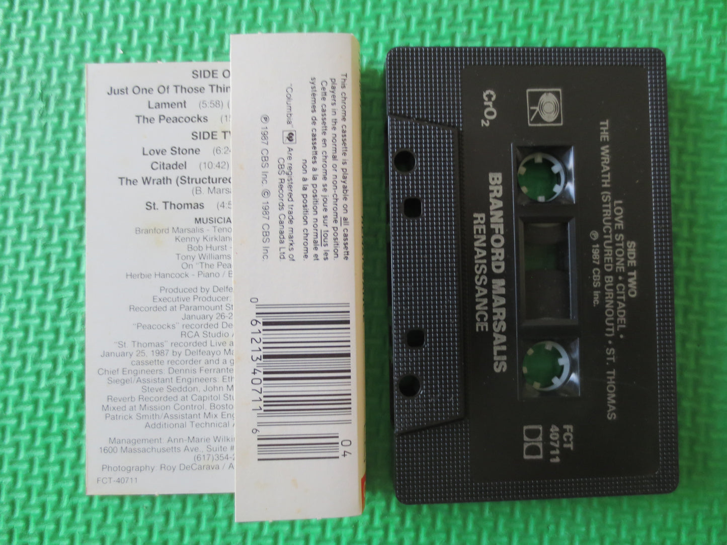 BRANFORD MARSALIS, RENAISSANCE,  Jazz Tape, Jazz Album, Tape Cassette, Jazz Cassette, Jazz Music Cassette, Cassette Music