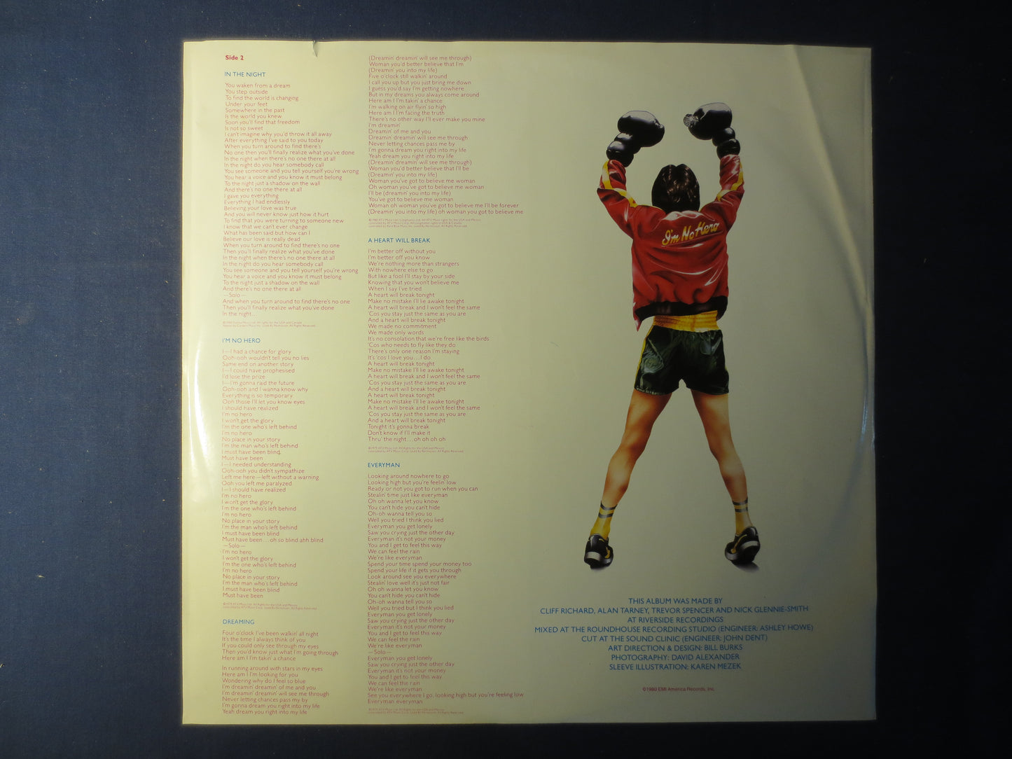 CLIFF RICHARD, I'm No HERO, Cliff Richard Record, Cliff Richard Album, Cliff Richard Lp, Rock Records, Lps, 1980 Records