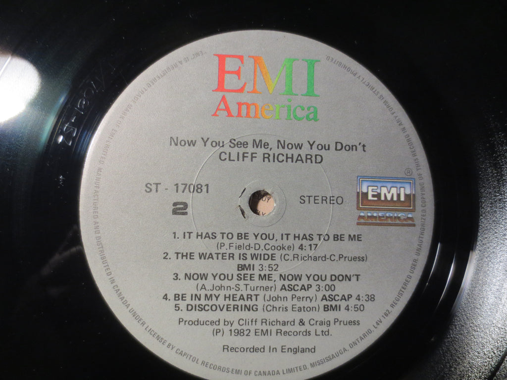 Cliff Richard – Now You See Me...Now You Don't (1982) Vinyl LP
