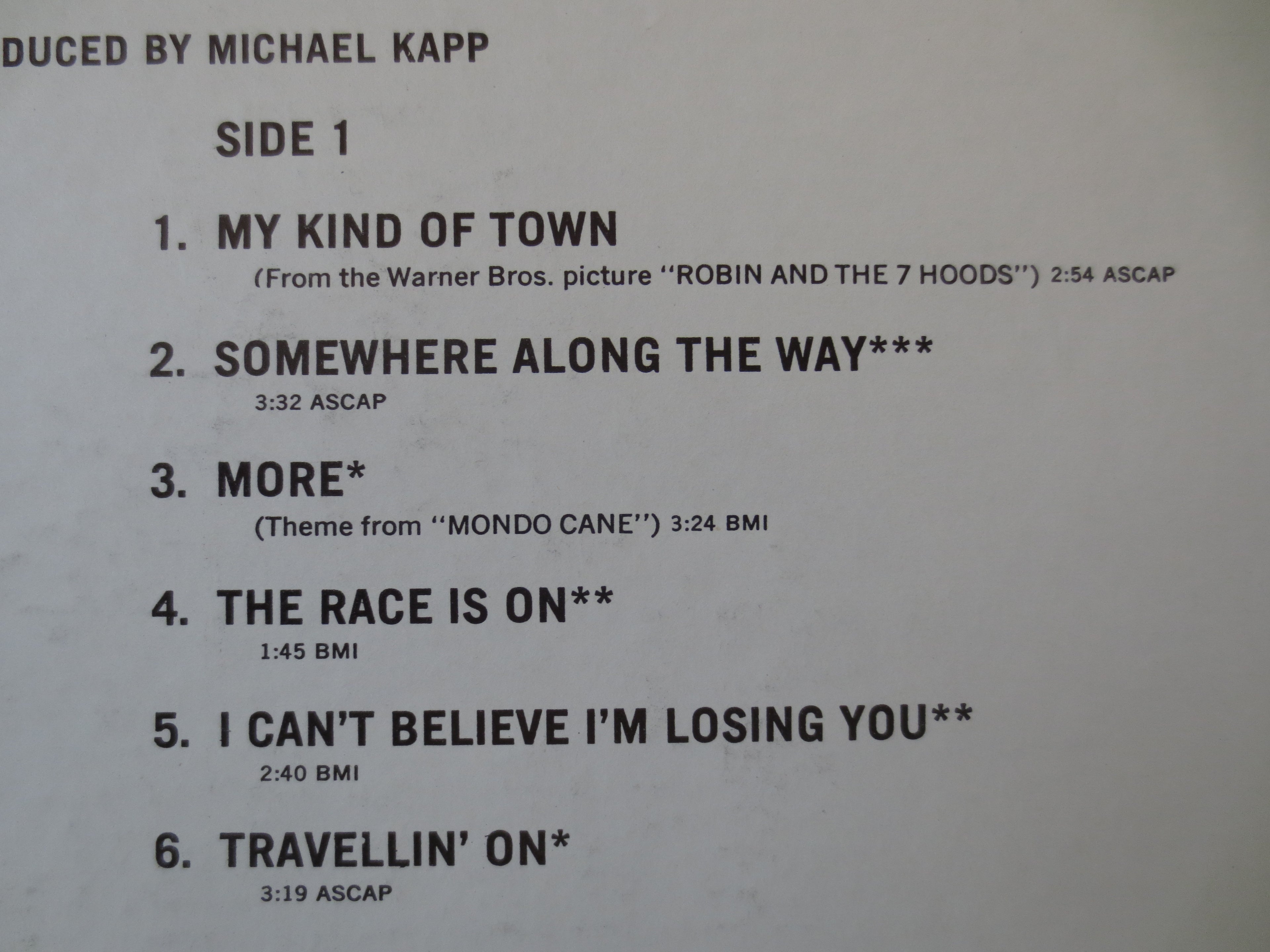 Jack Jones – My Kind of Town (1965) Vinyl LP