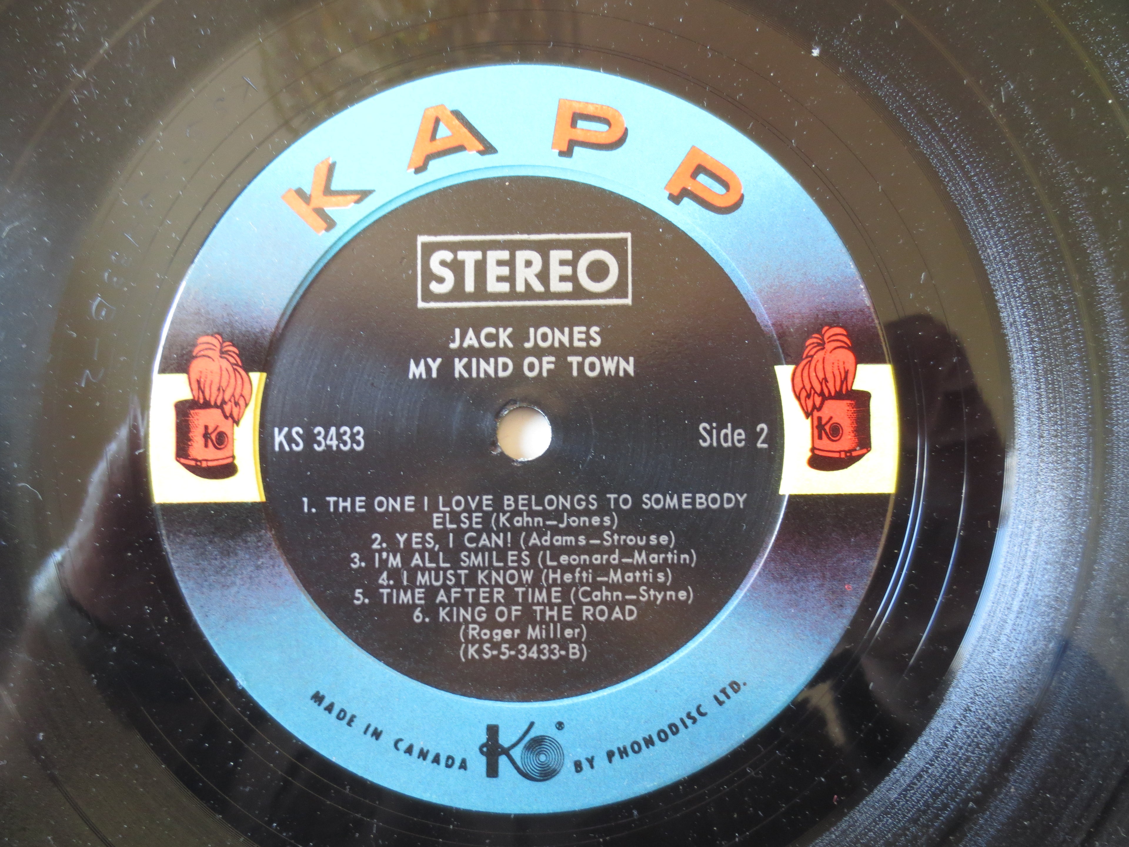 Jack Jones – My Kind of Town (1965) Vinyl LP