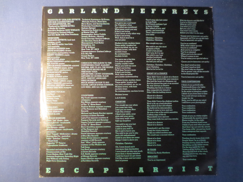 Garland Jeffreys – Escape Artist (1981) Vinyl LP