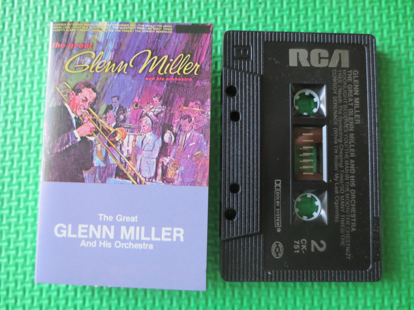 GLENN MILLER, GREATEST Hits, Glenn Miller Tape, Glenn Miller Cassette, Jazz Cassette, Jazz Tapes, Cassette, 1985 Cassette