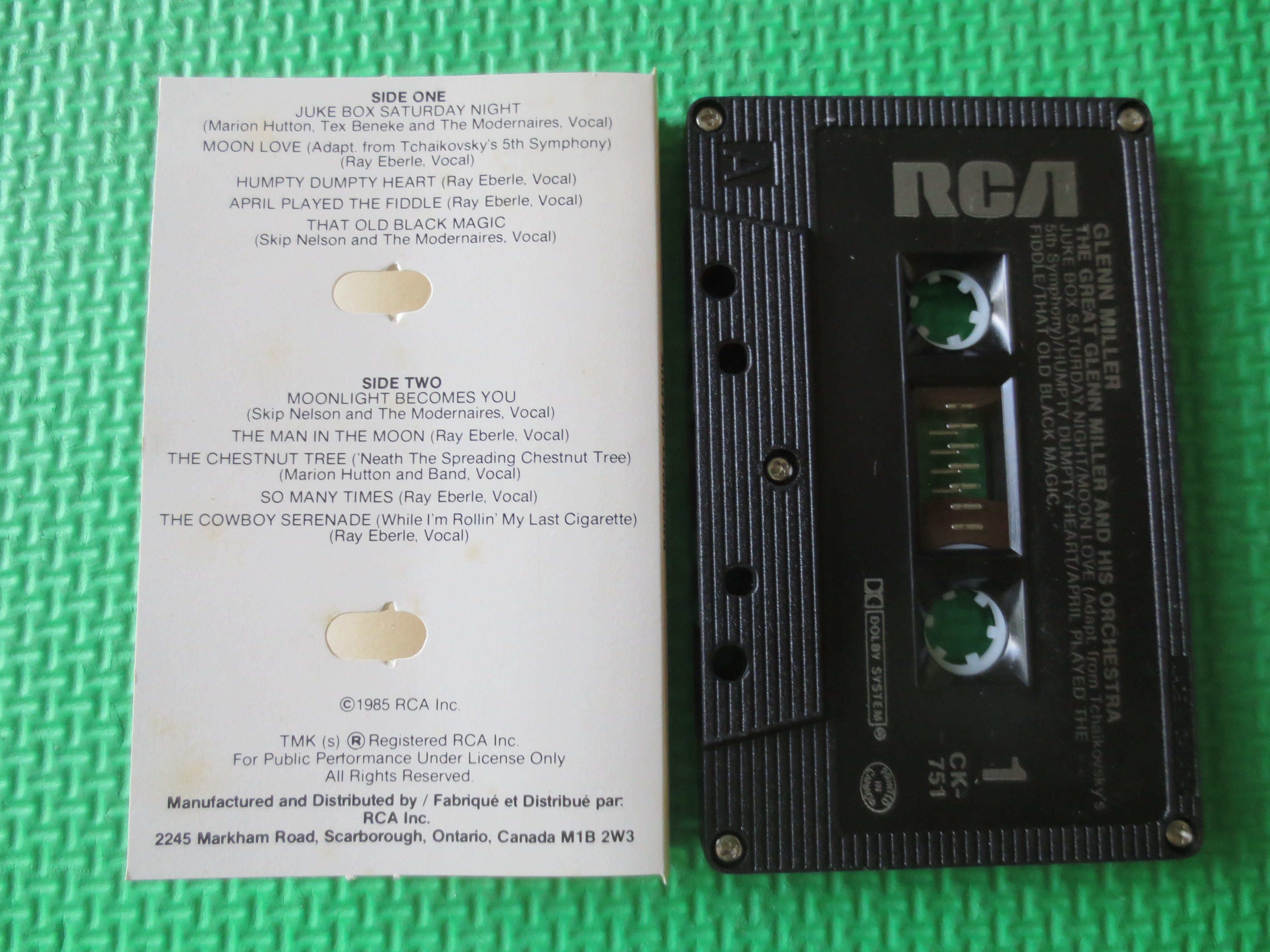 Glenn Miller – The Great Glenn Miller and His Orchestra (1985) Cassette