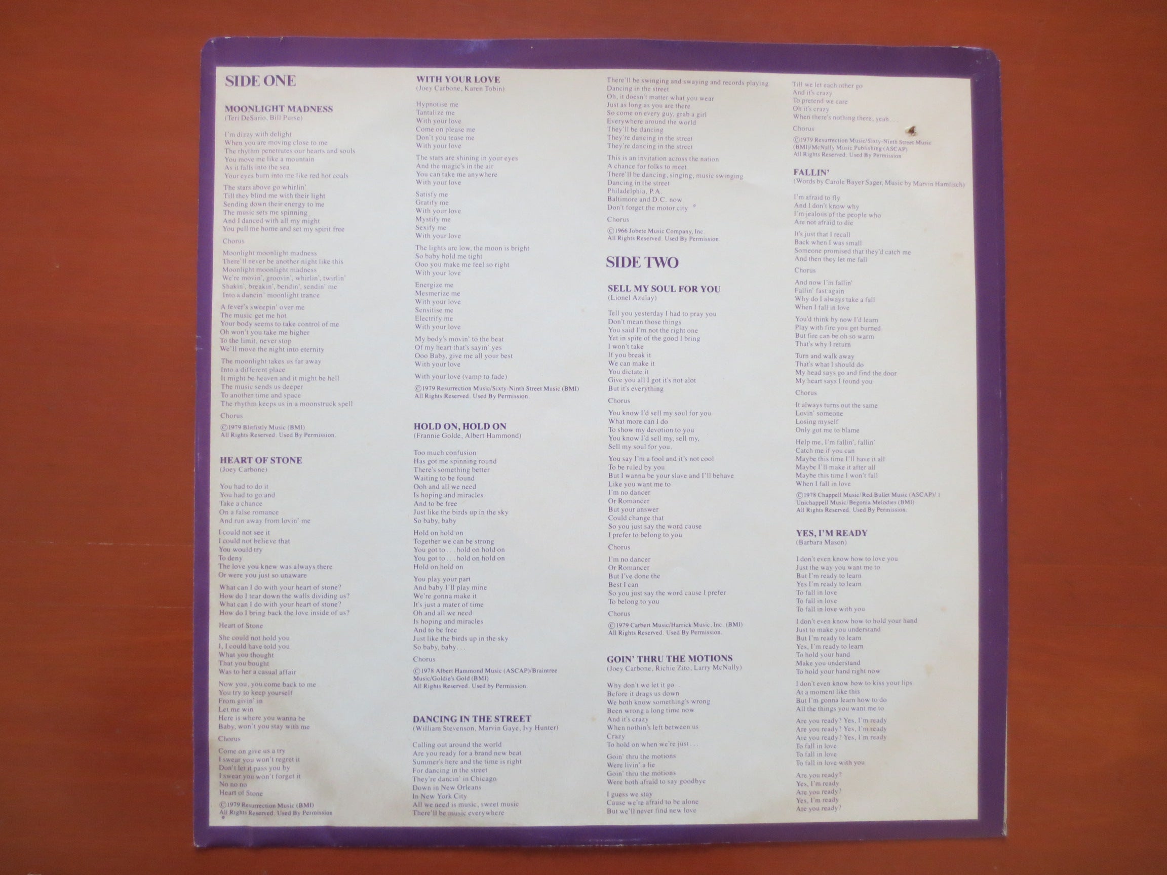 Terri DeSario – Moonlight Madness (1979) Vinyl LP