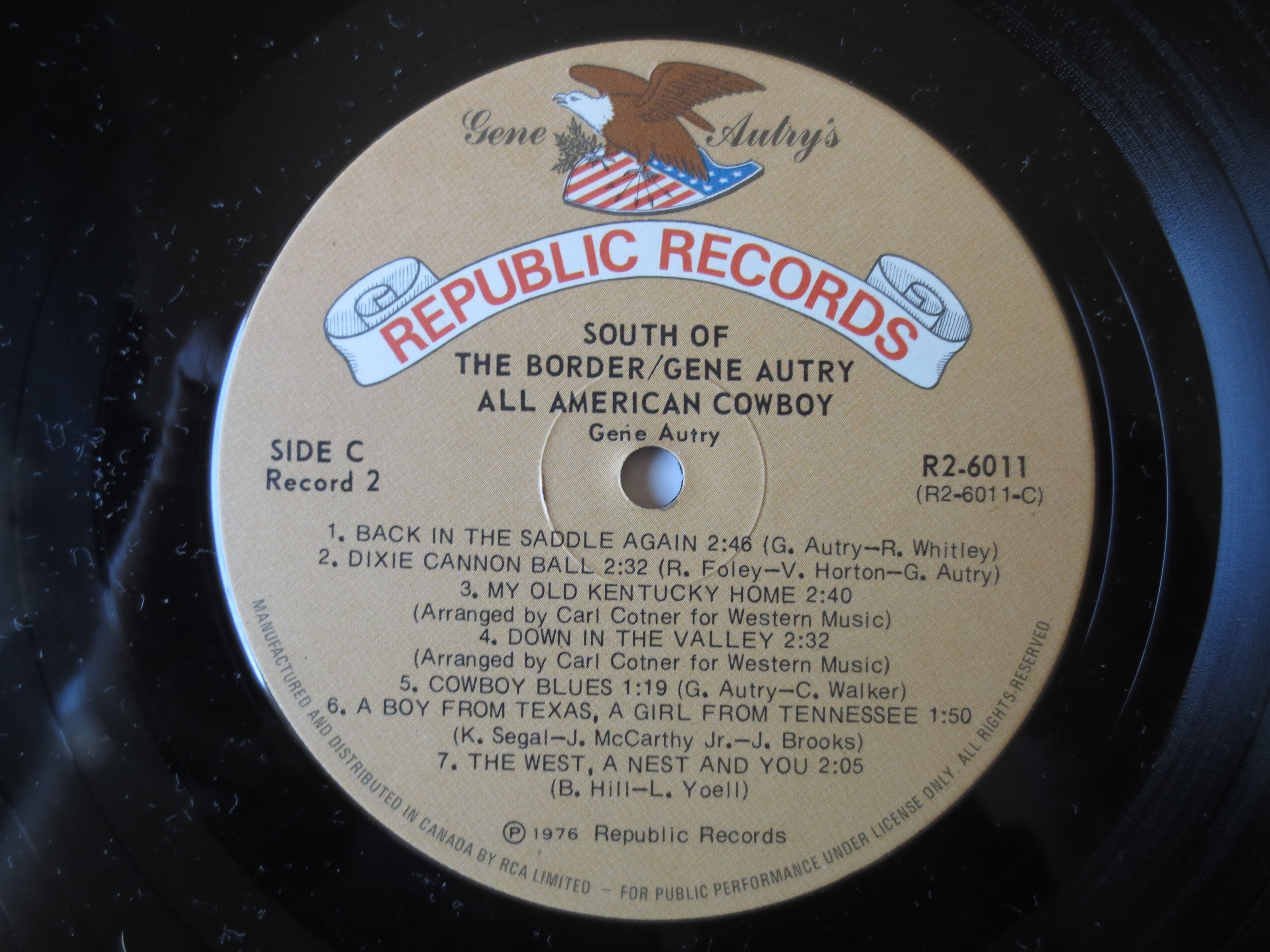 Gene Autry – South of the Border (1976) Vinyl LP