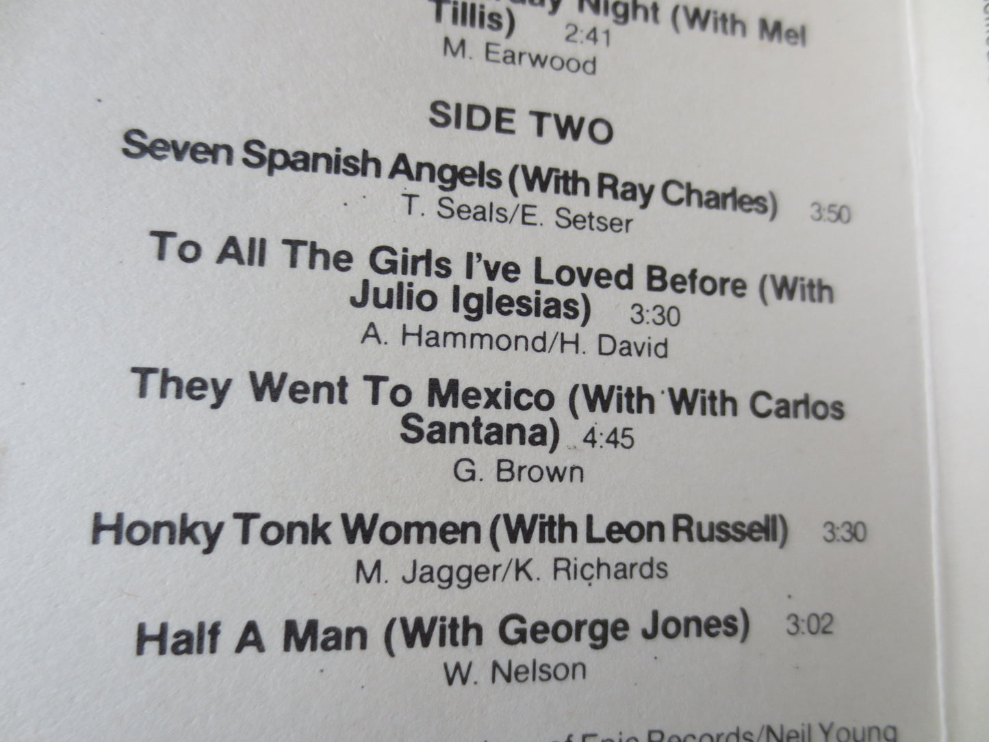 WILLIE NELSON, HALFNELSON, Willie Nelson Tape, Willie Nelson Album, Tape Cassette, Country Cassette, Tape, 1985 Cassette