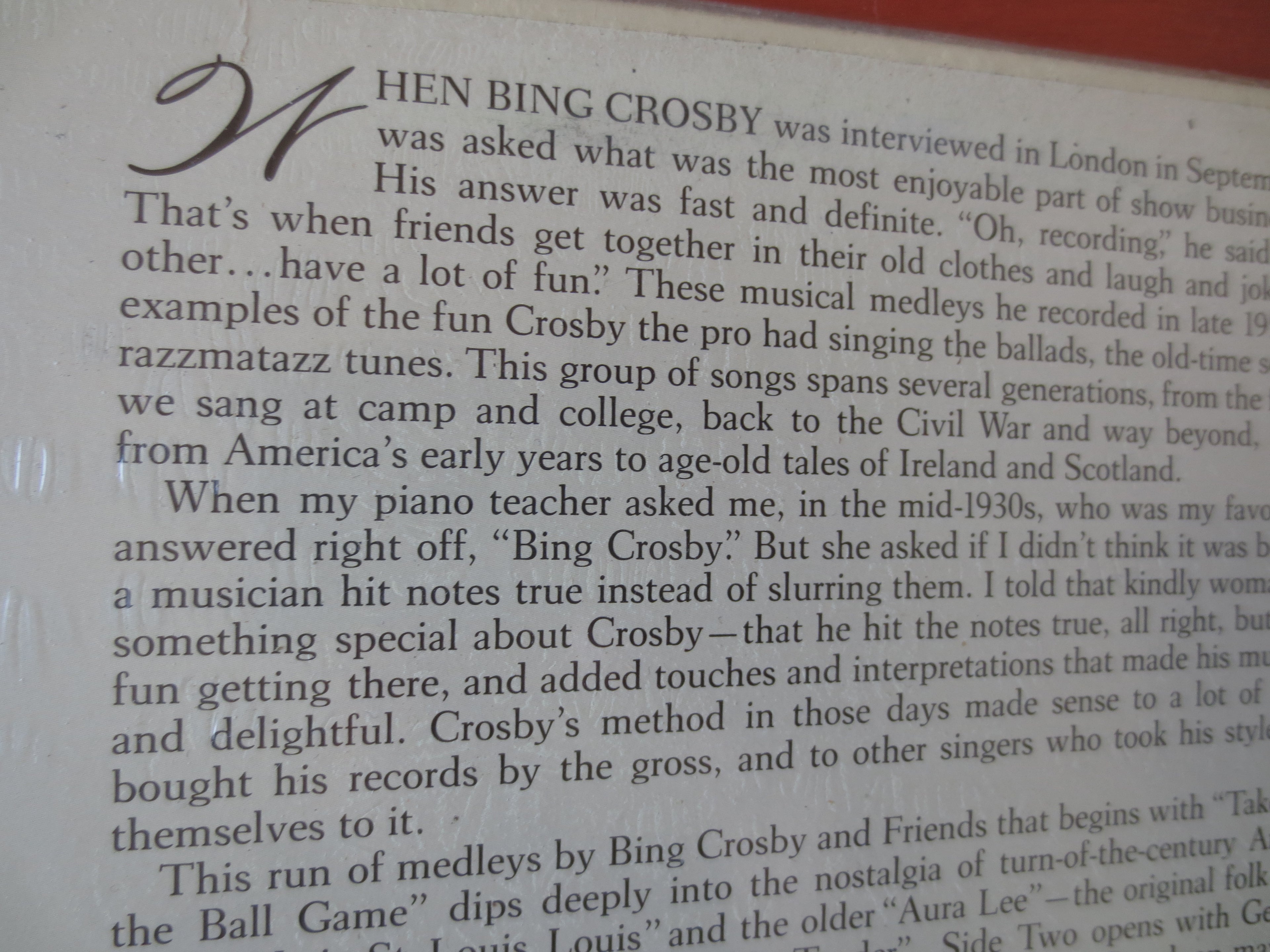 Bing Crosby – Crosby Classics (1977) Vinyl LP